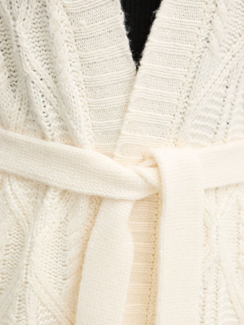 cable-knit belted cardigan 5