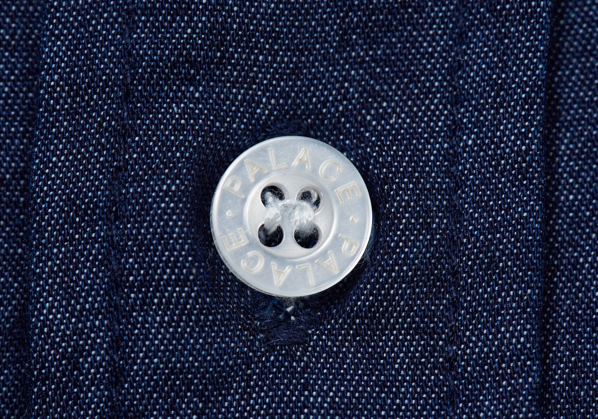 STRAWBERRY EMBROIDERY DENIM SHIRT INDIGO - 6
