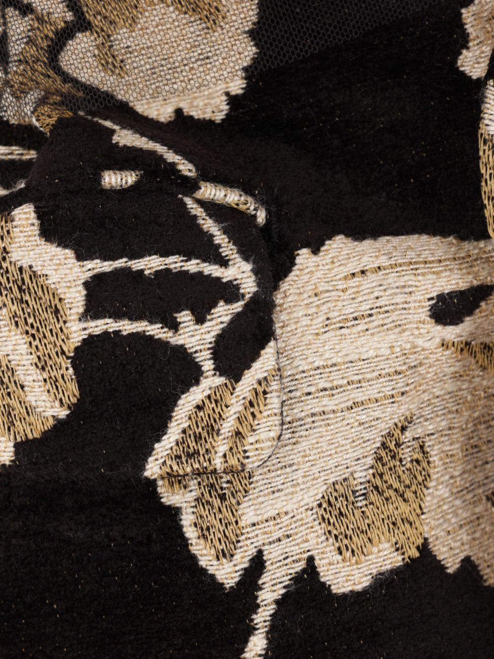 layered jacquard blazer - 3