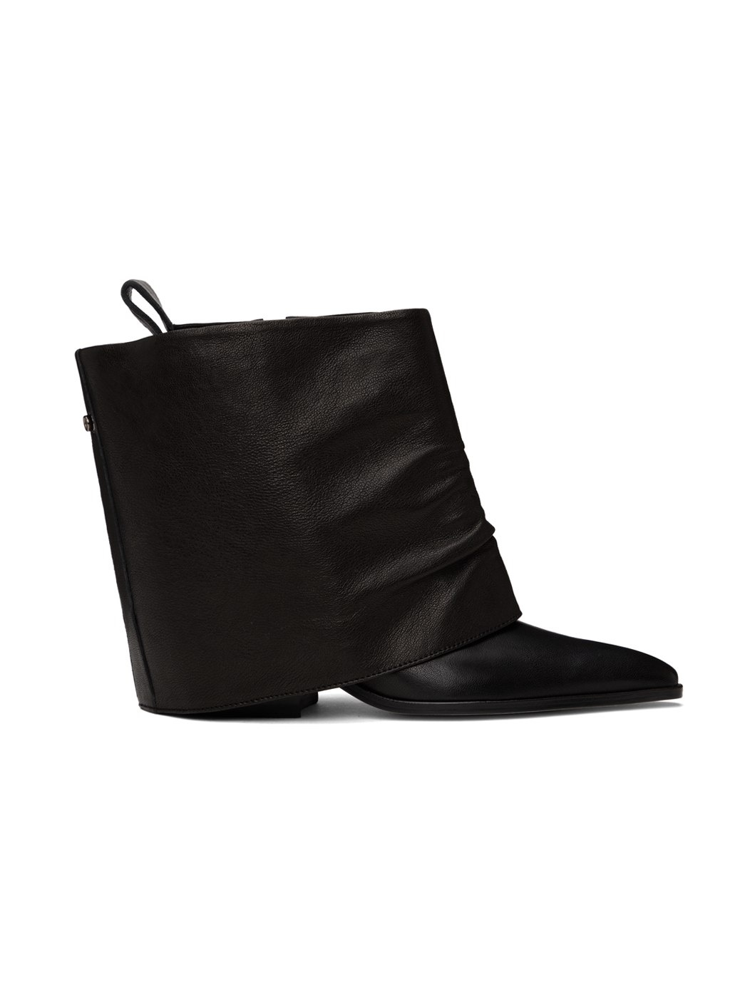 Black Detachable Warmer Western Boots - 1
