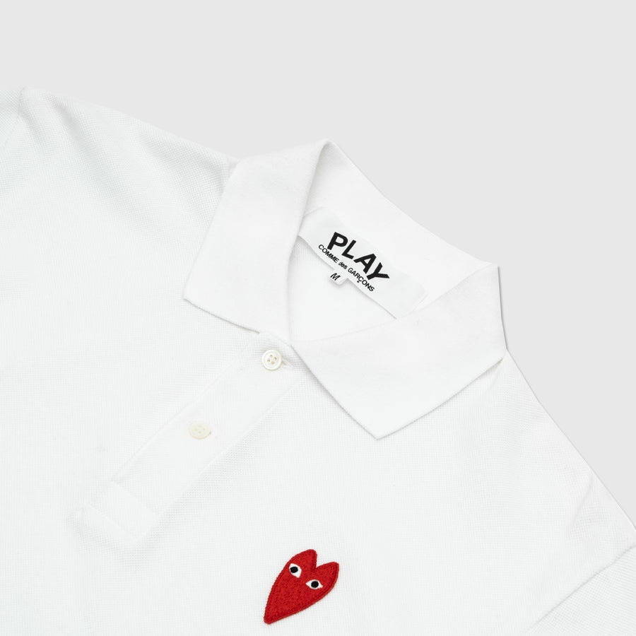 POLO SHIRT LONG RED HEART - WHITE - 2