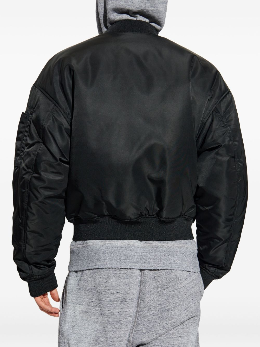 zip-fastening bomber jacket - 4