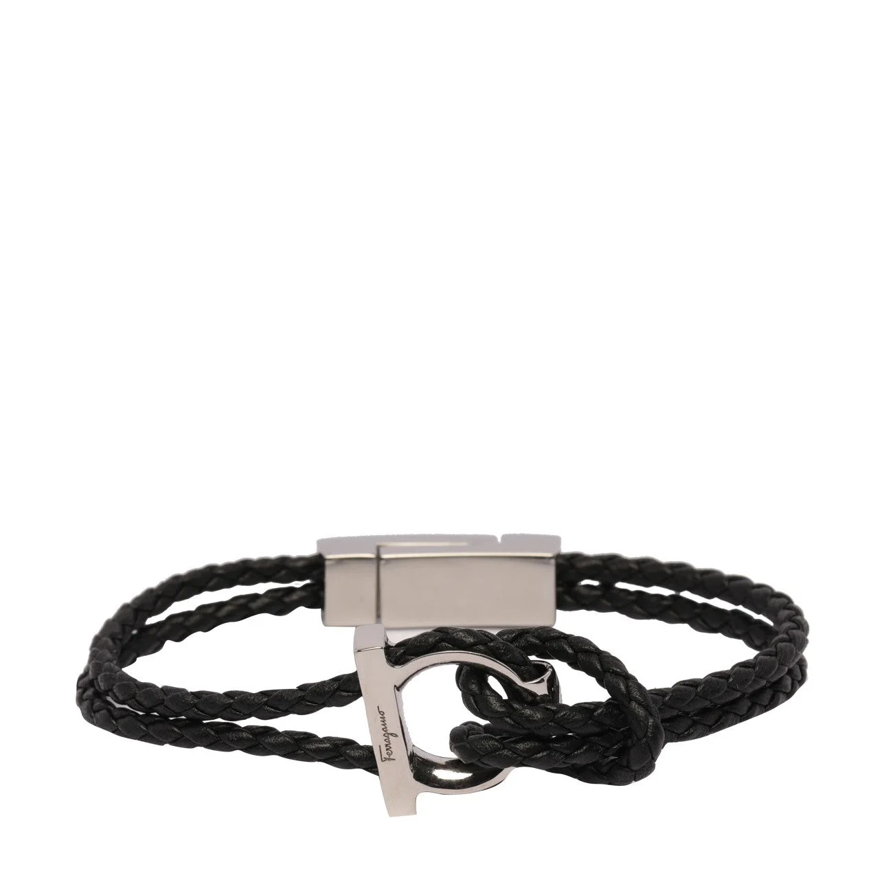 Ferragamo Men Gancini Woven Bracelet - 1