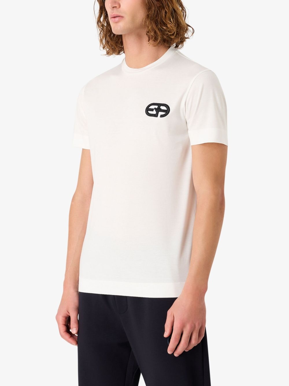 logo-embroidered T-shirt - 3