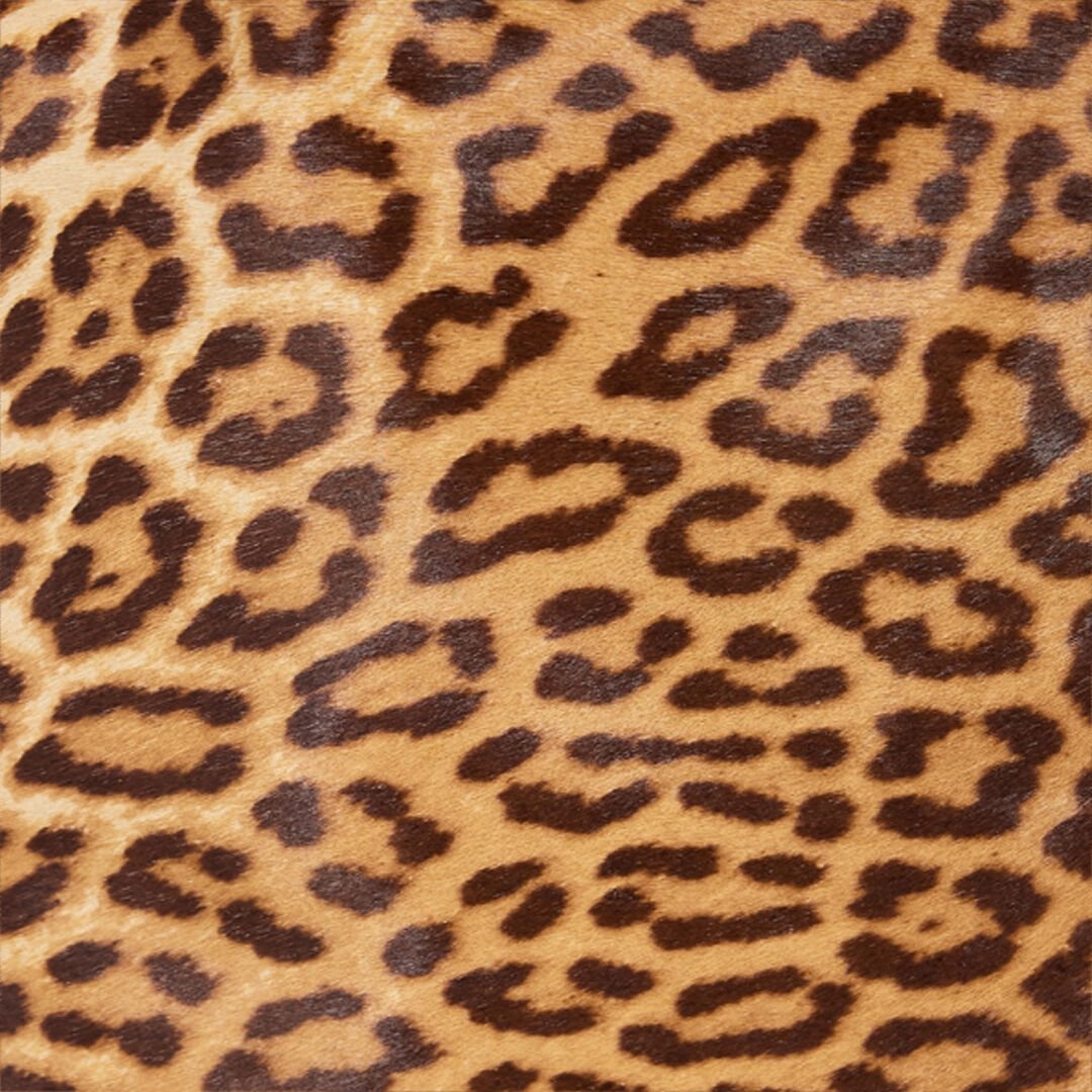 Leather Mini Skirt with Leopard Skin Print - 5