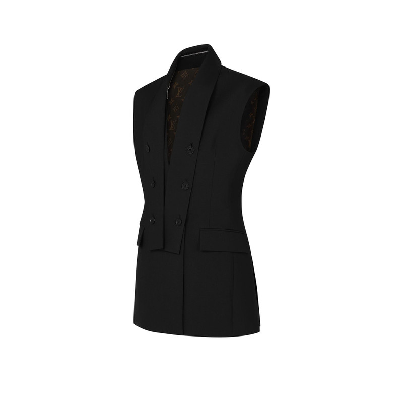 Louis Vuitton Button Scarf Sleeveless Jacket outlook