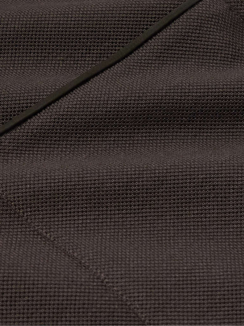 Slim-Fit Leather-Trimmed Cotton-Piqué Polo Shirt 5