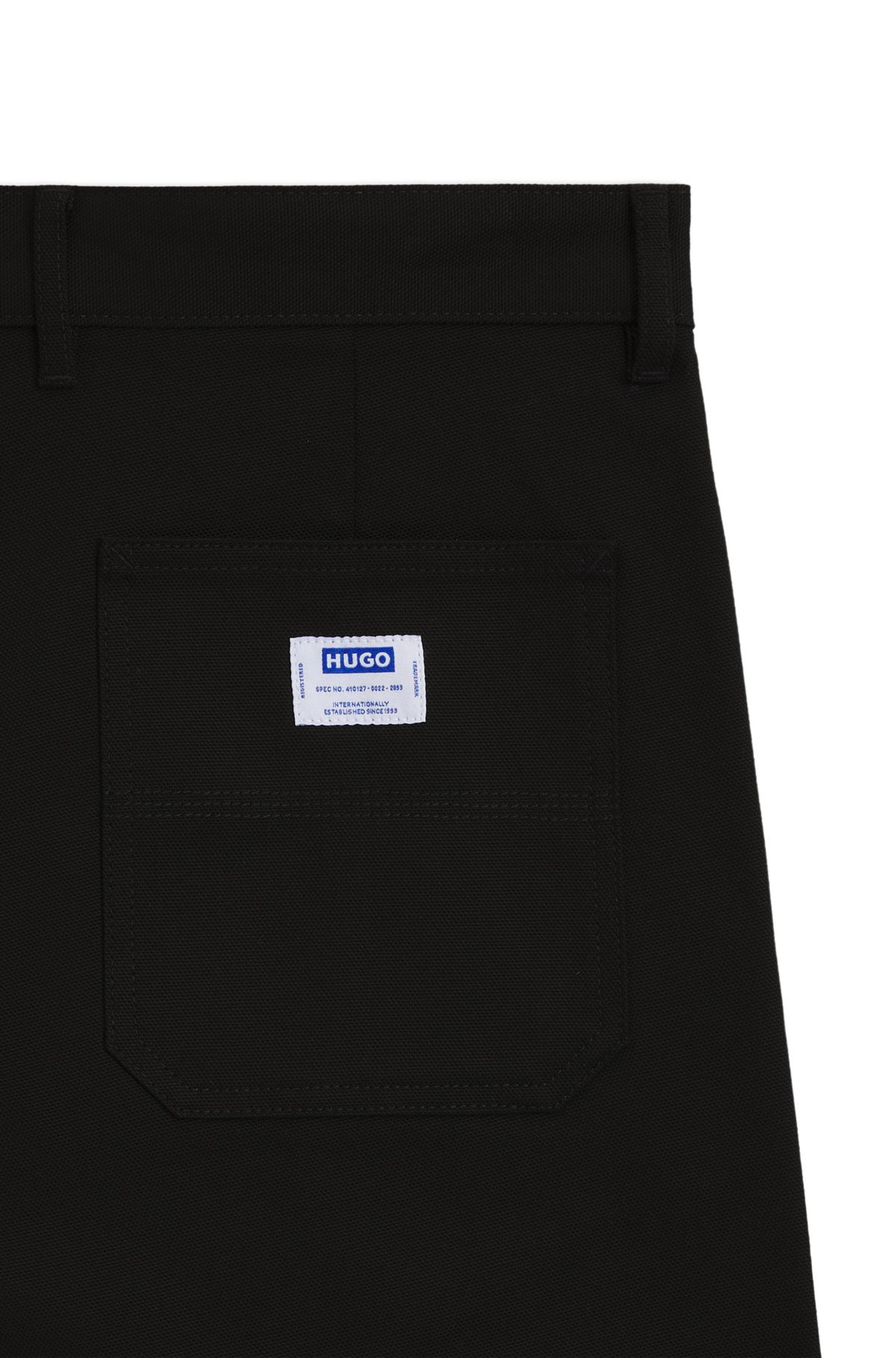 REGULAR-FIT PANTS IN STRETCH-COTTON SATIN - 6