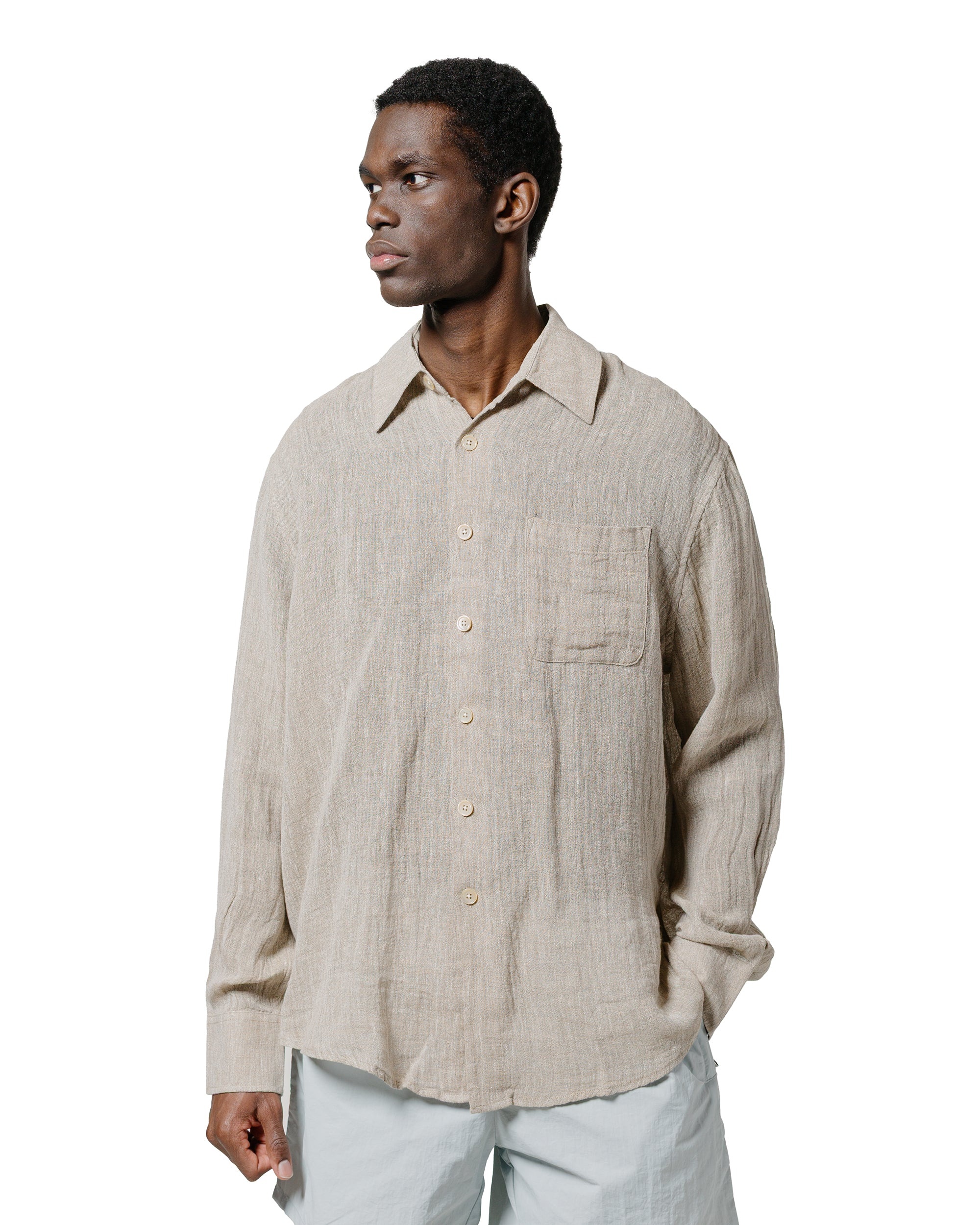 Above Shirt Pollen Dust Sparse Crepe Weave - 2