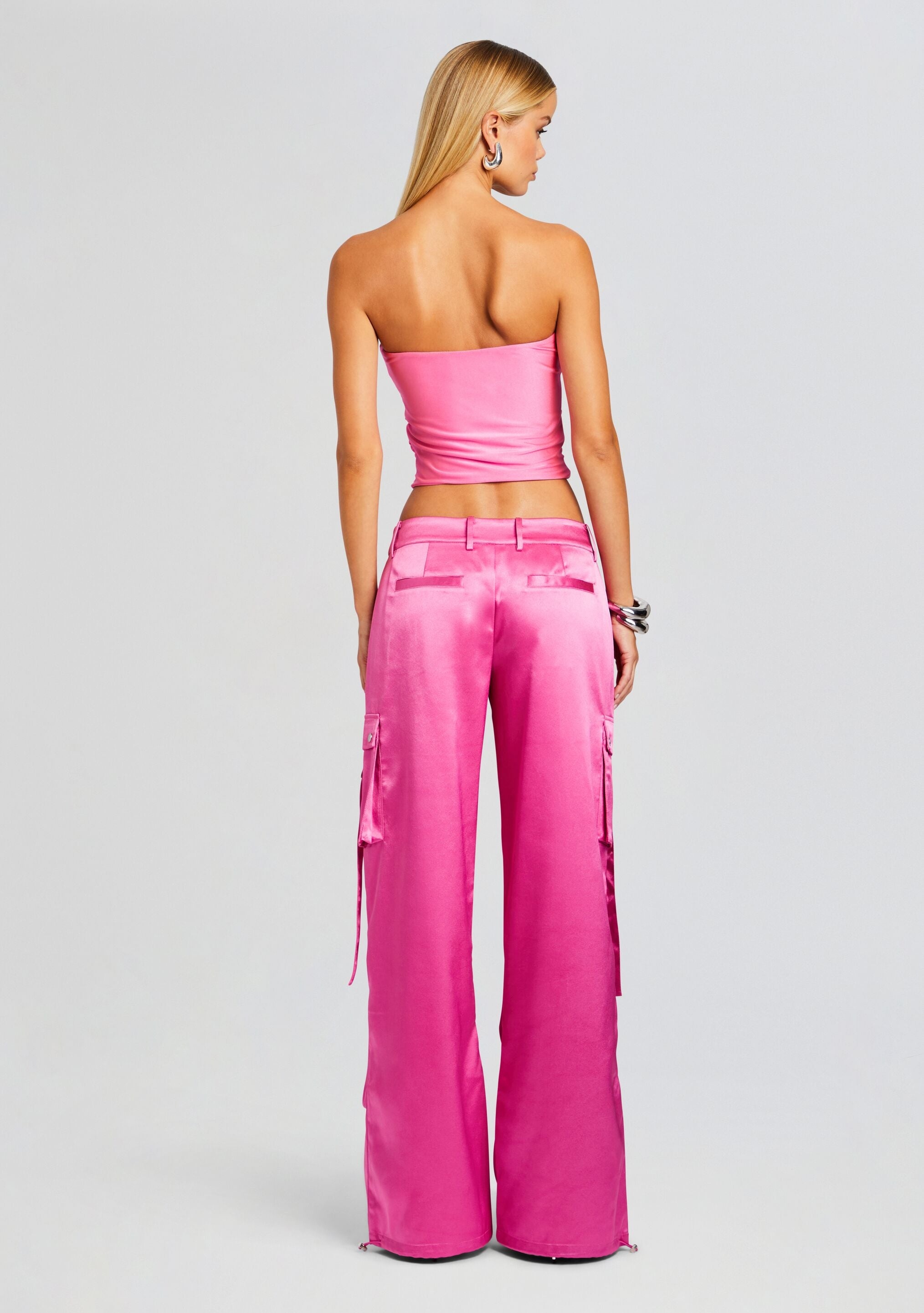 LAI SATIN CARGO PANT - 4