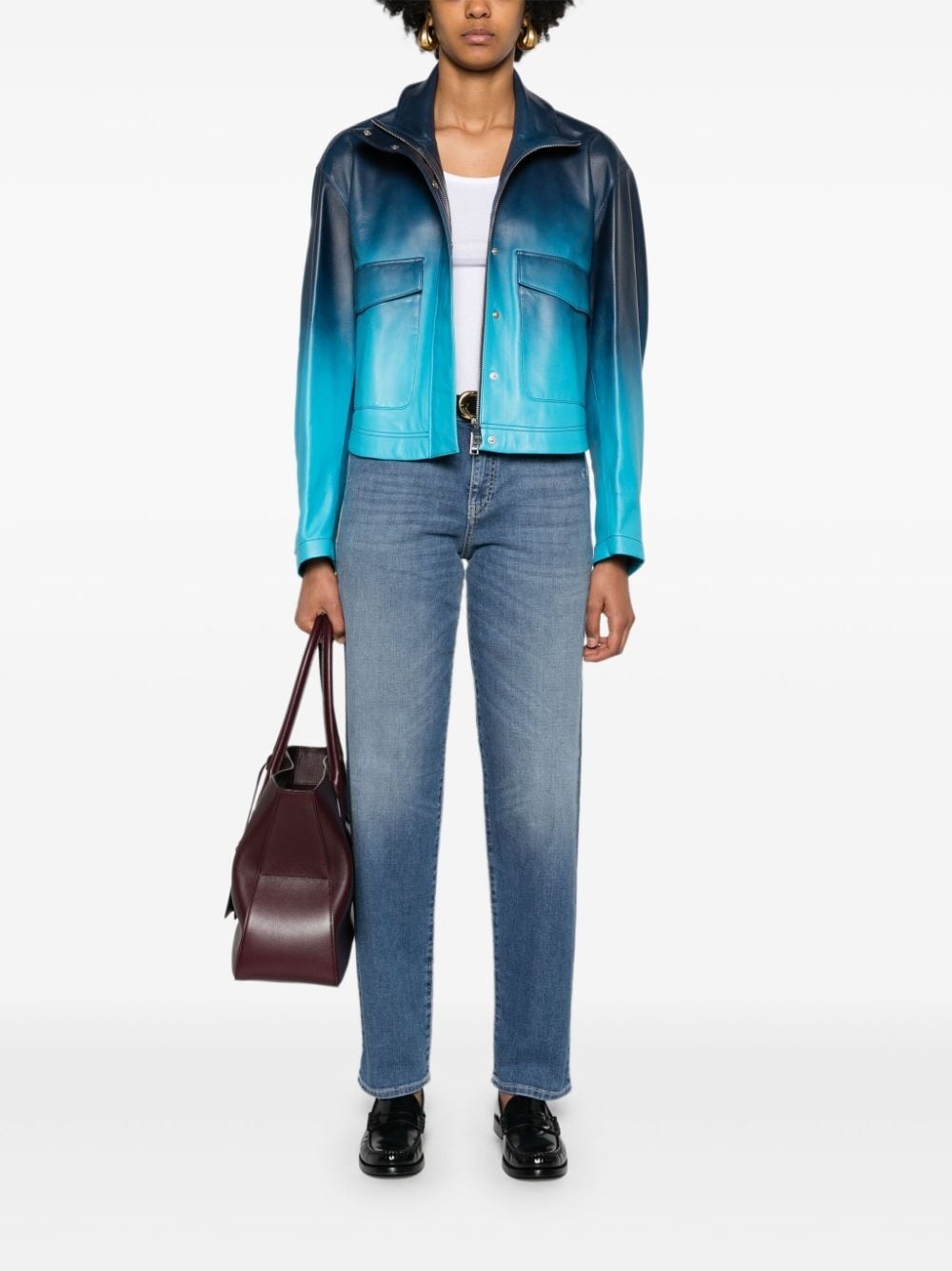 mid-rise slim-cut jeans - 2