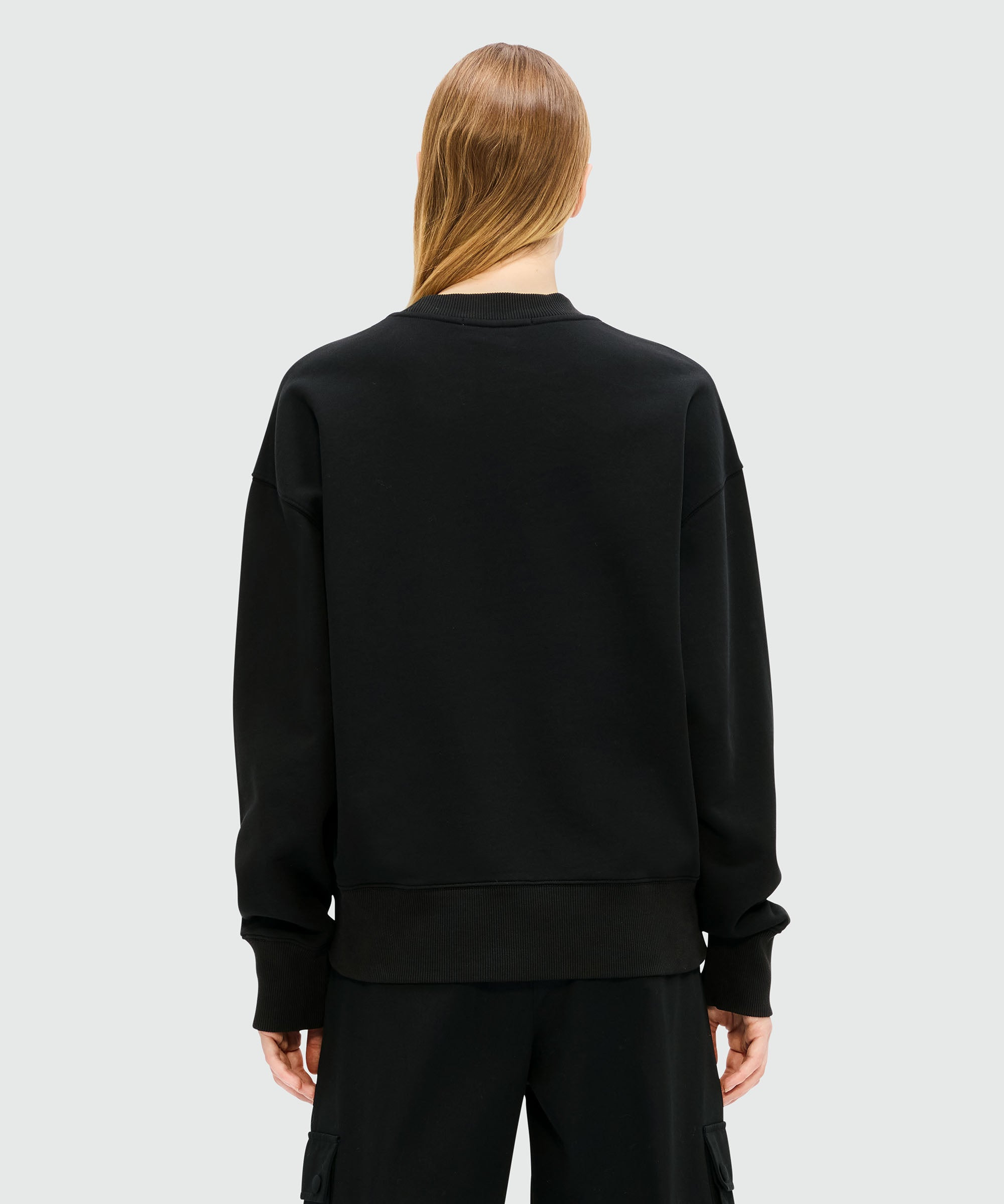 Black jersey sweatshirt with "Cute Kitty" graphic - 3
