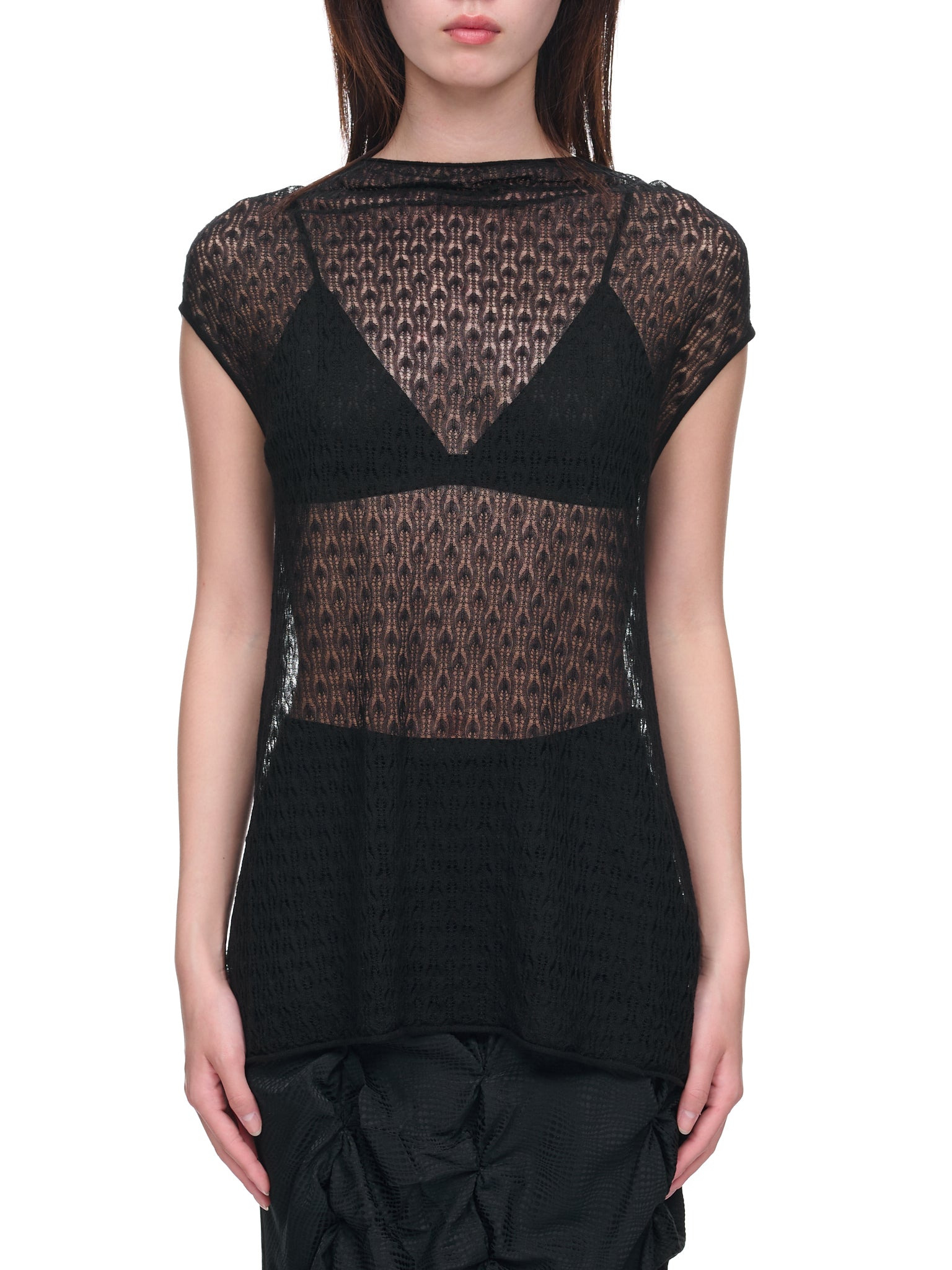 Sheer Cashmere Knit Top - 1
