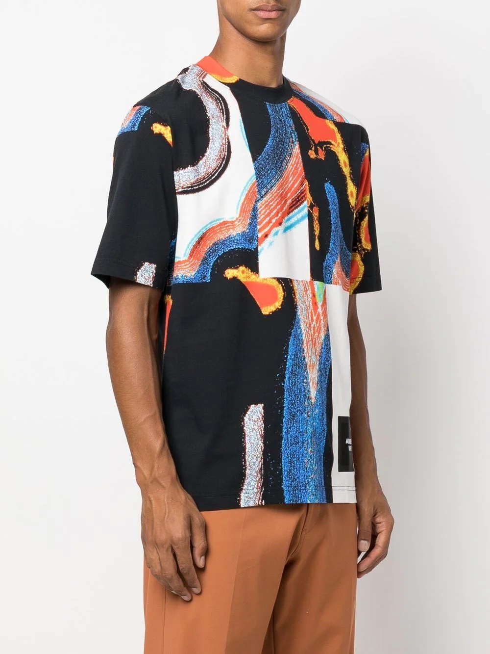 abstract-print cotton T-shirt - 3