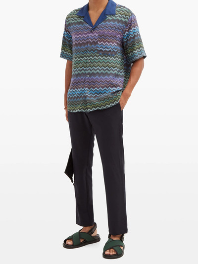 Missoni Zigzag-print twill shirt outlook