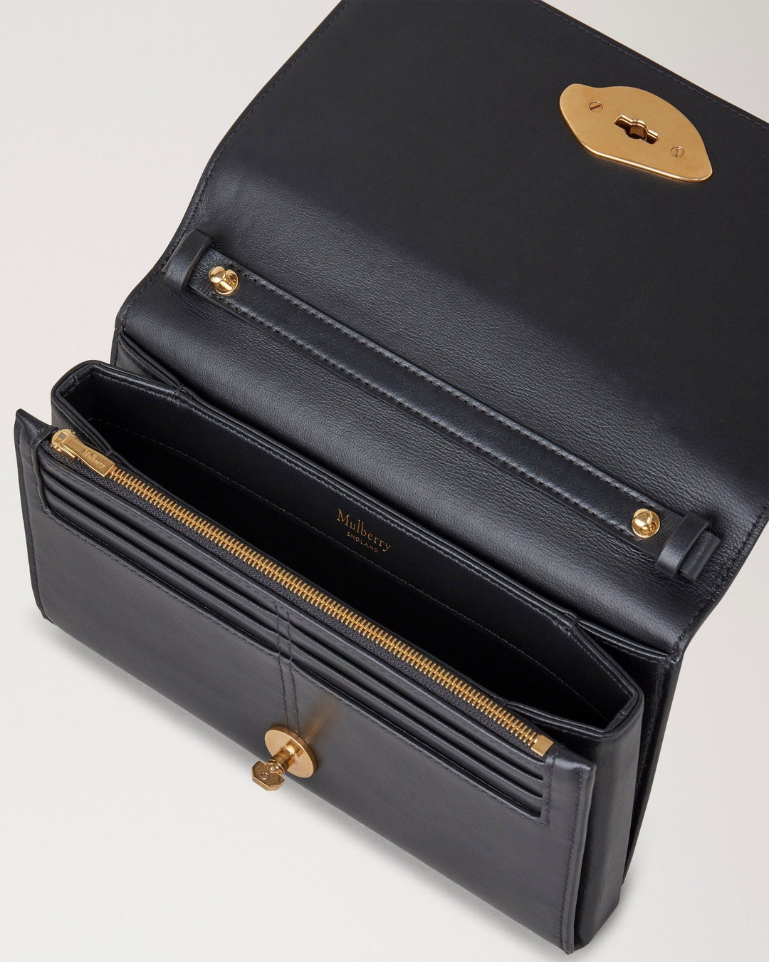 Lana Wallet On Strap Black High Gloss Leather - 5