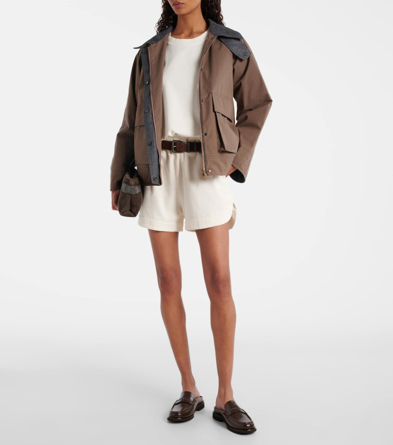 Brunello Cucinelli High-rise cotton shorts outlook