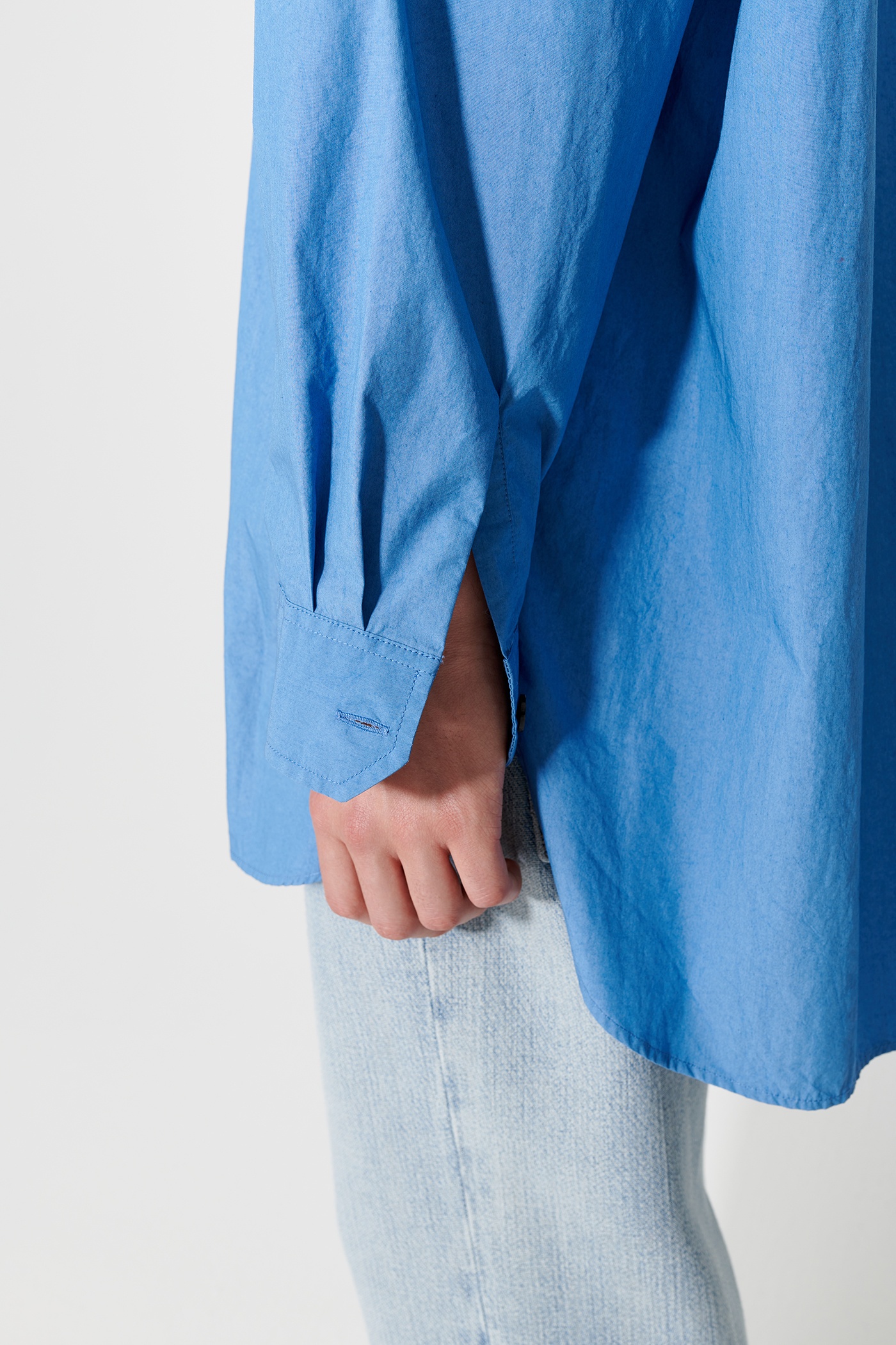 Popover Shirt Antique Blue Parachute Poplin - 5