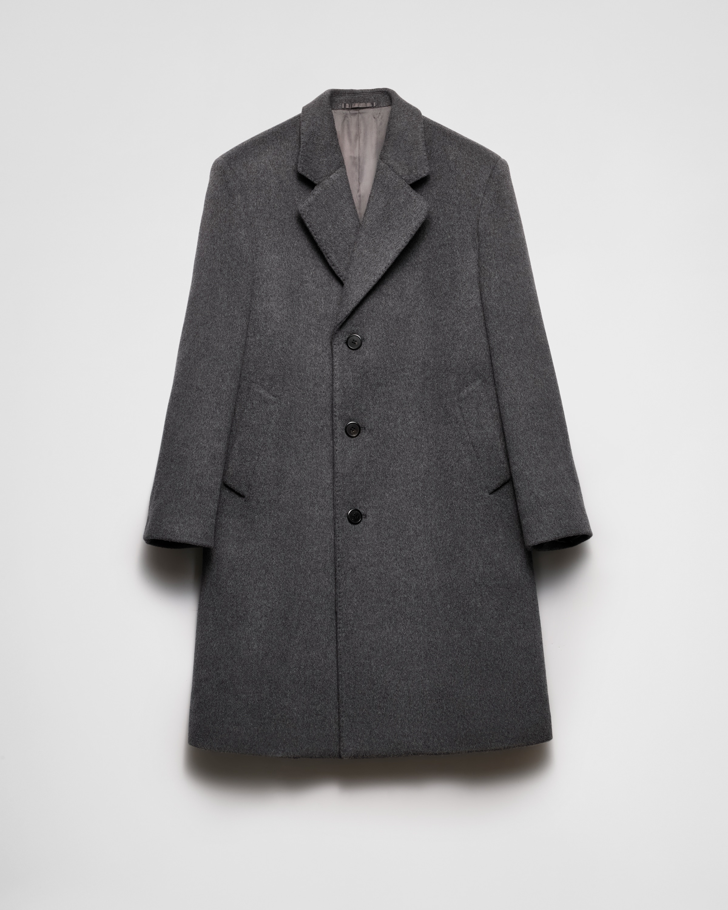 Single-breasted wool coat - 1