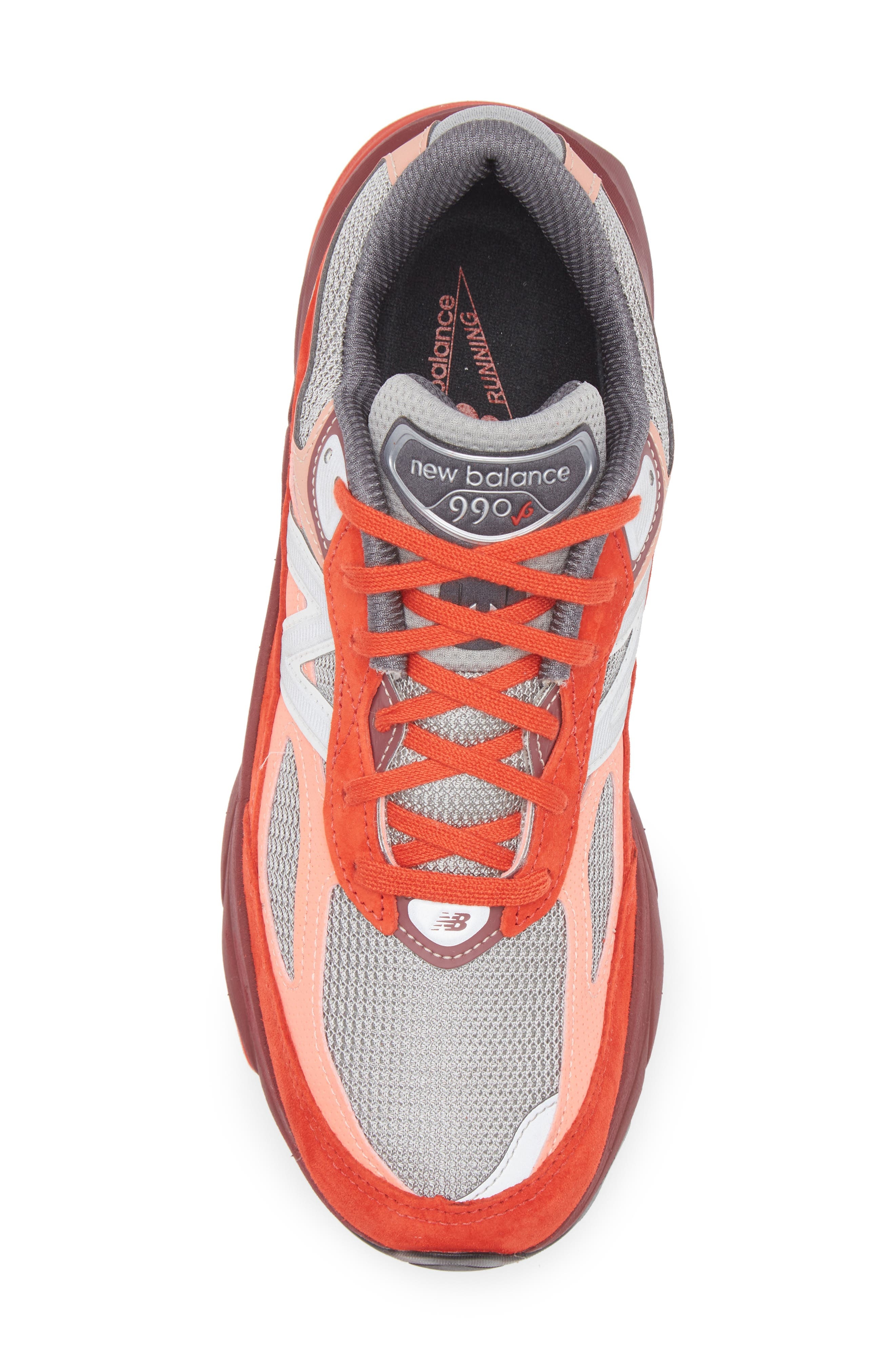 New Balance Gender Inclusive Made in USA 990 v6 Sneaker in Molten Lava/Monarch Burgundy at Nordstrom - 5