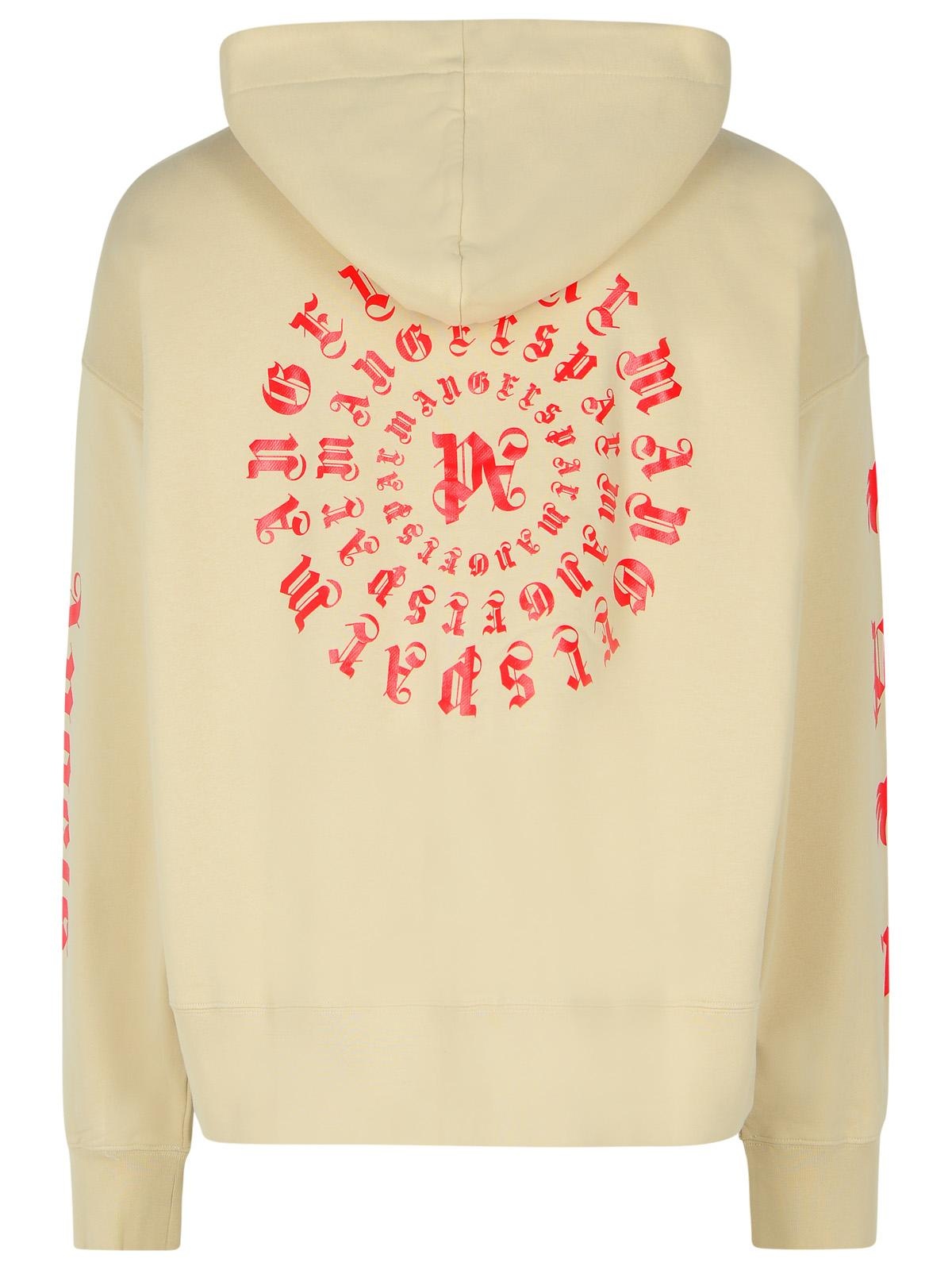 Palm Angels Beige Cotton Sweatshirt Man - 3