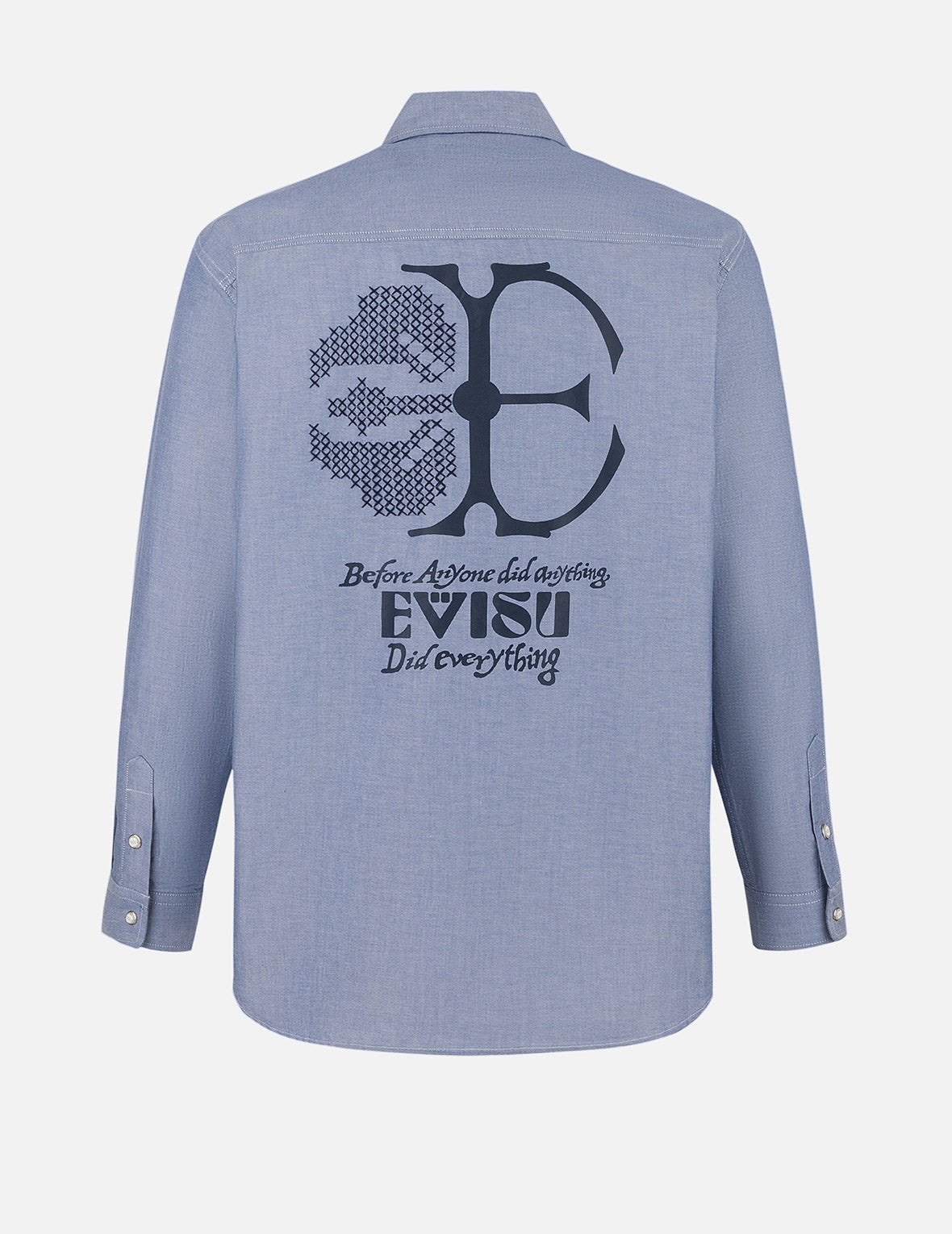 Half Kamon Embroidery and Print Relax Fit Shirt - 2