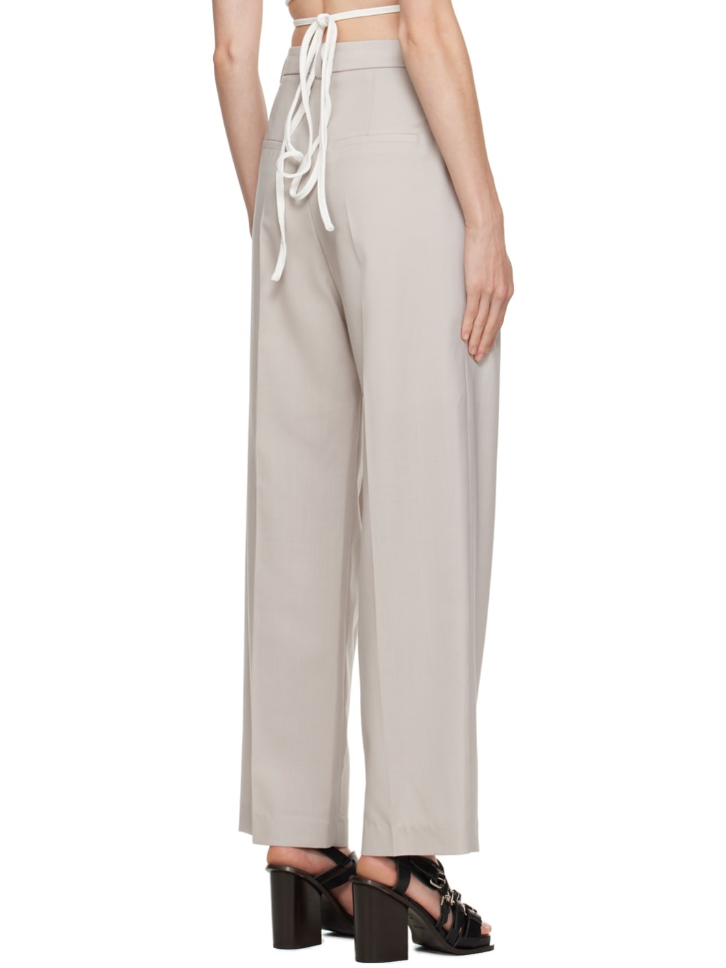 [LOW CLASSIC] / ☆ 24SS DEEP TUCK TROUSER / LIGHT BEIGE LOW CLASSIC Beige Deep Tuck Trousers | REVERSIBLE