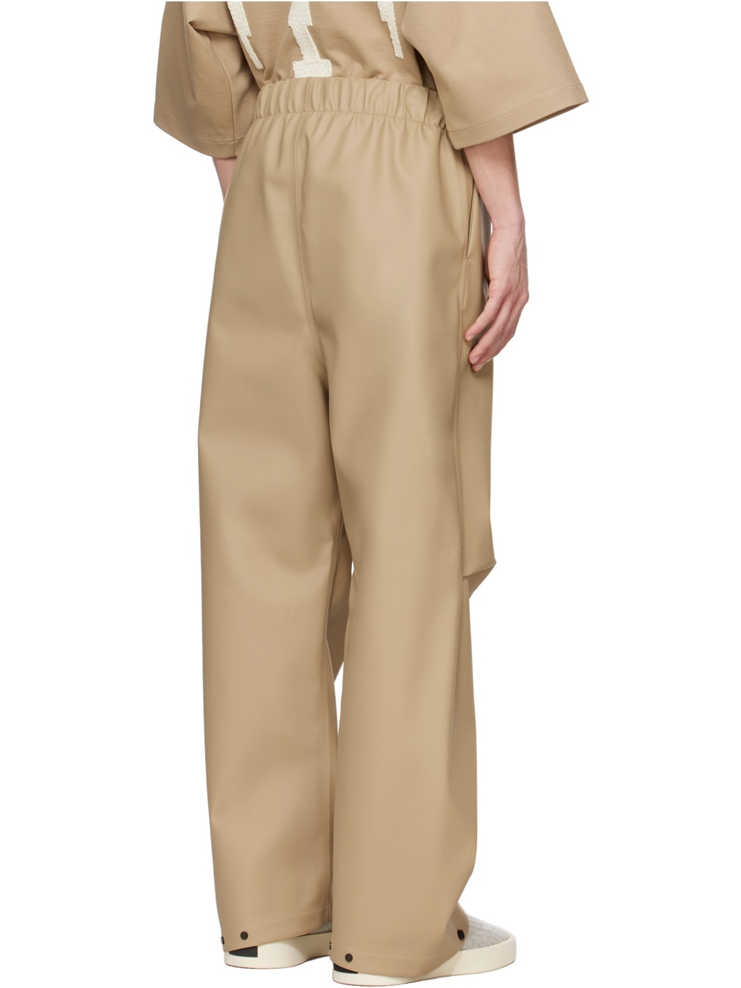 Beige Pleated Trousers - 3