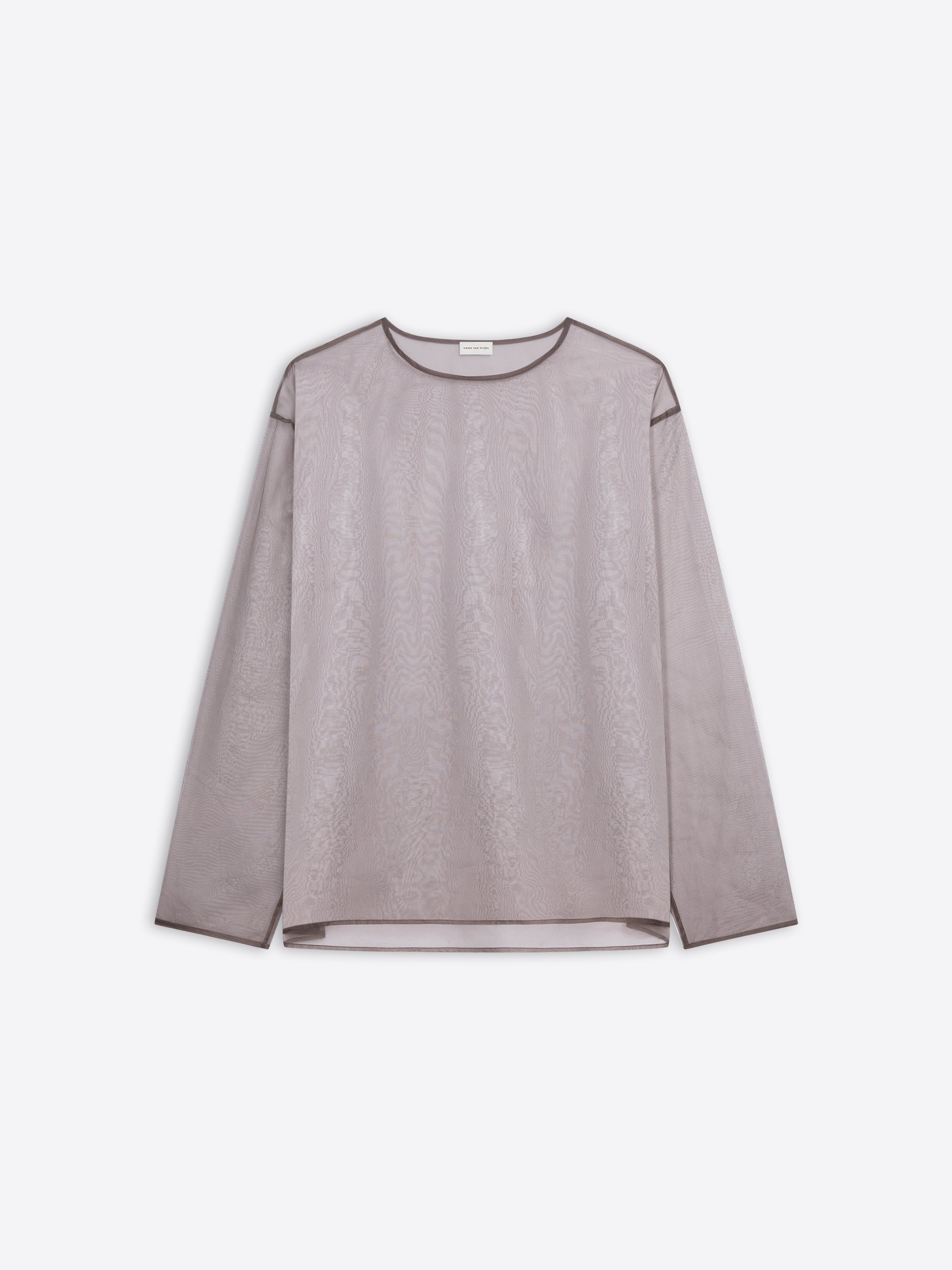 SHEER CREW NECK SHIRT - 1