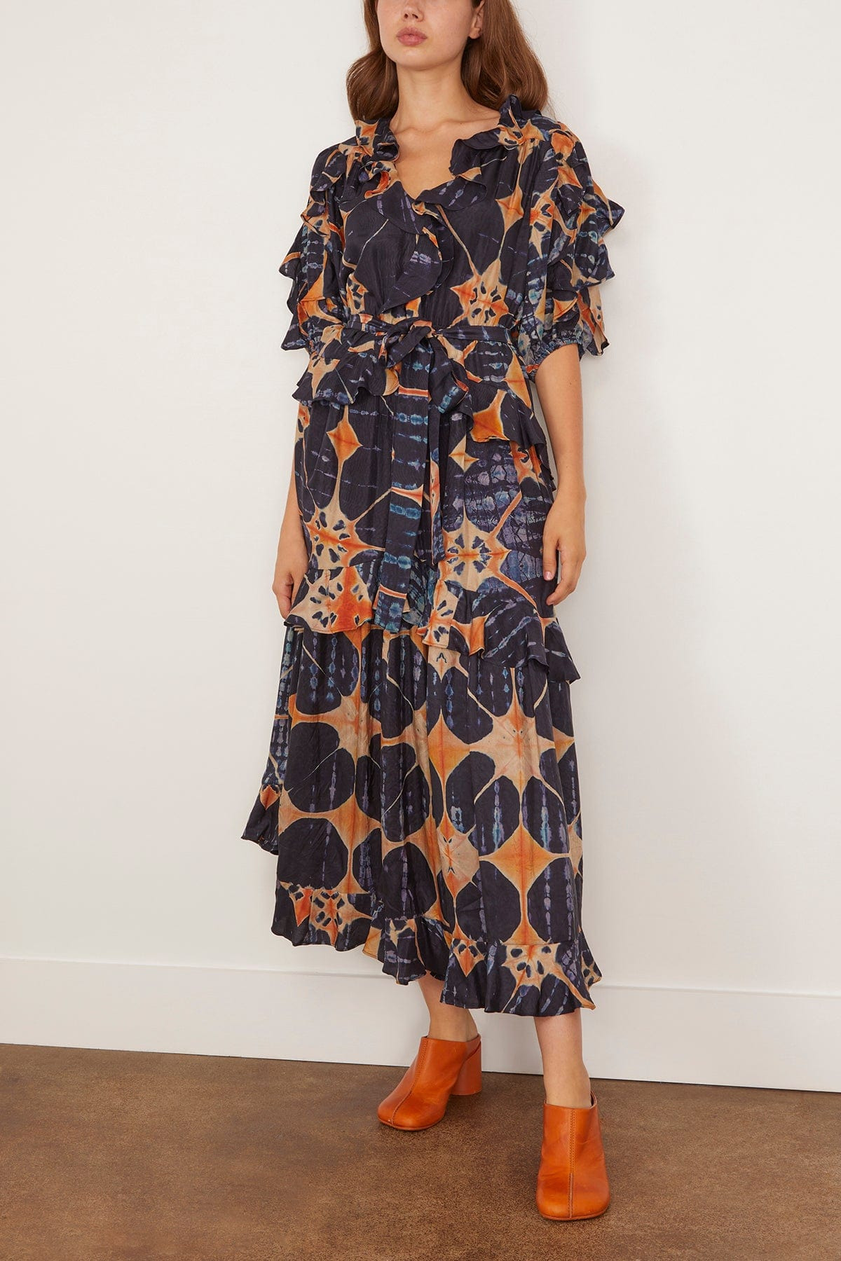 Tida Short Sleeve Midi Dress in Orion - 3