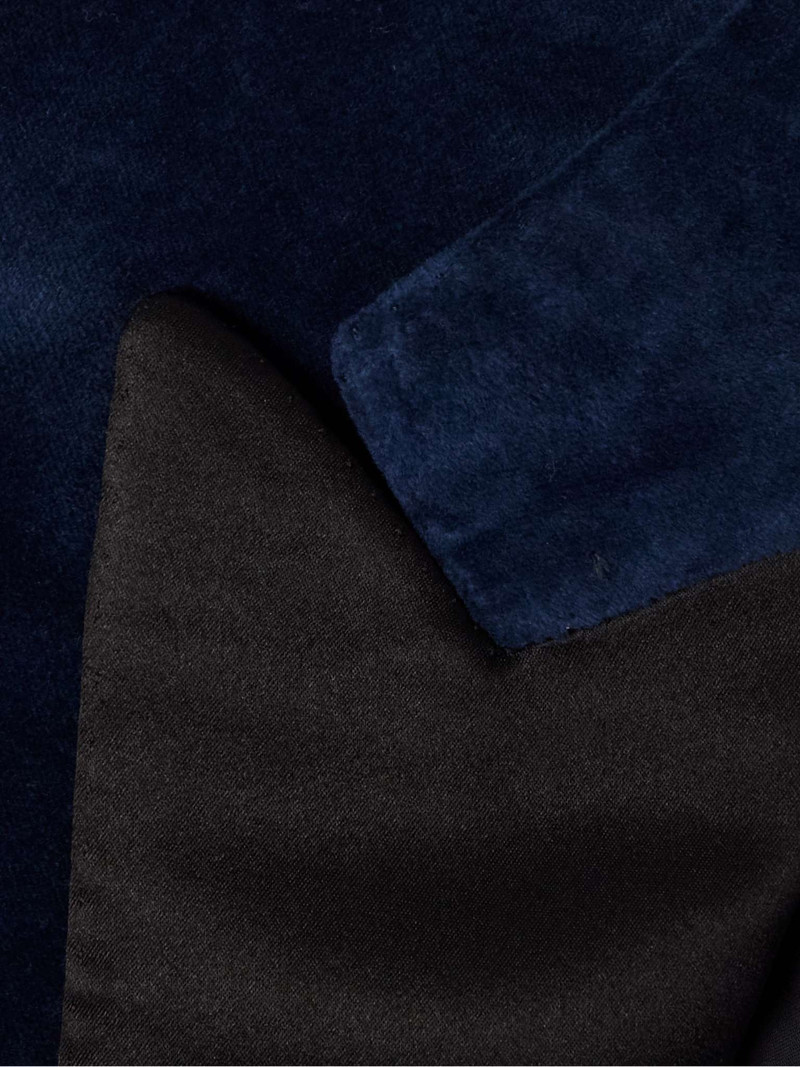 Satin-Trimmed Cotton-Velvet Tuxedo Jacket 5