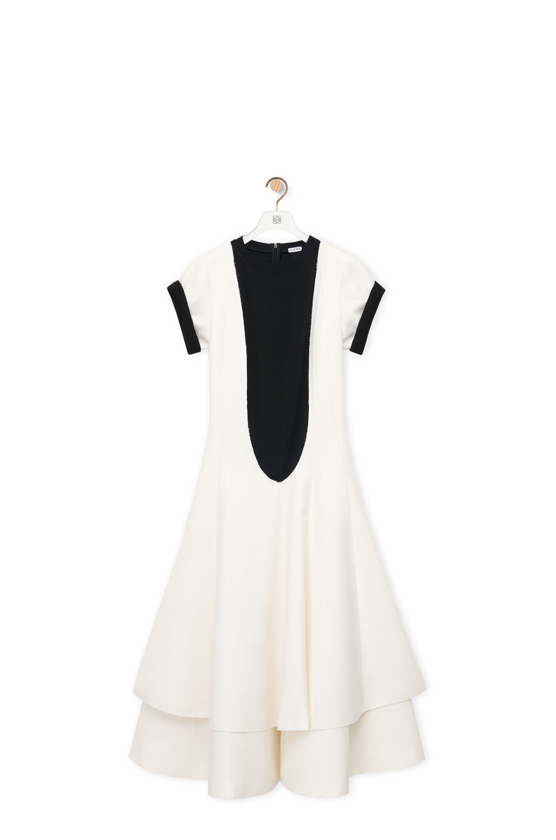 Double layer dress in wool and cotton - 1