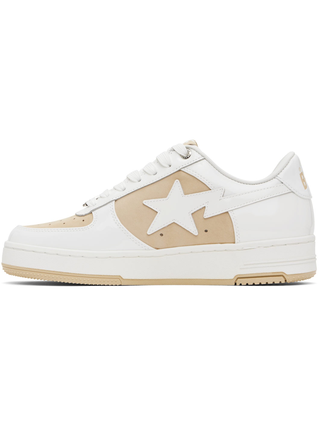 White & Beige  STA #6 Sneakers - 3