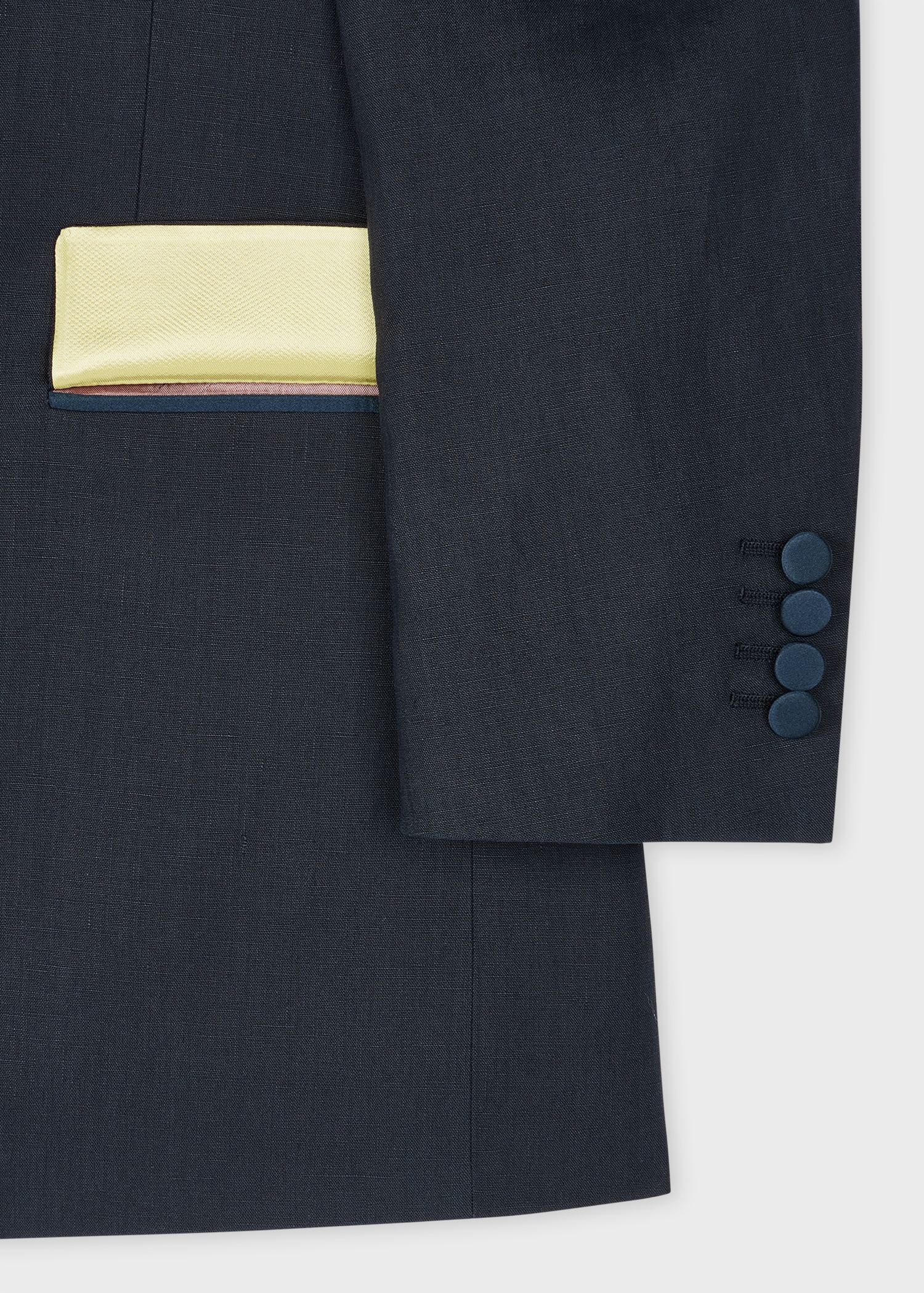 The Soho - Tailored-Fit Navy Linen Evening Blazer - 4