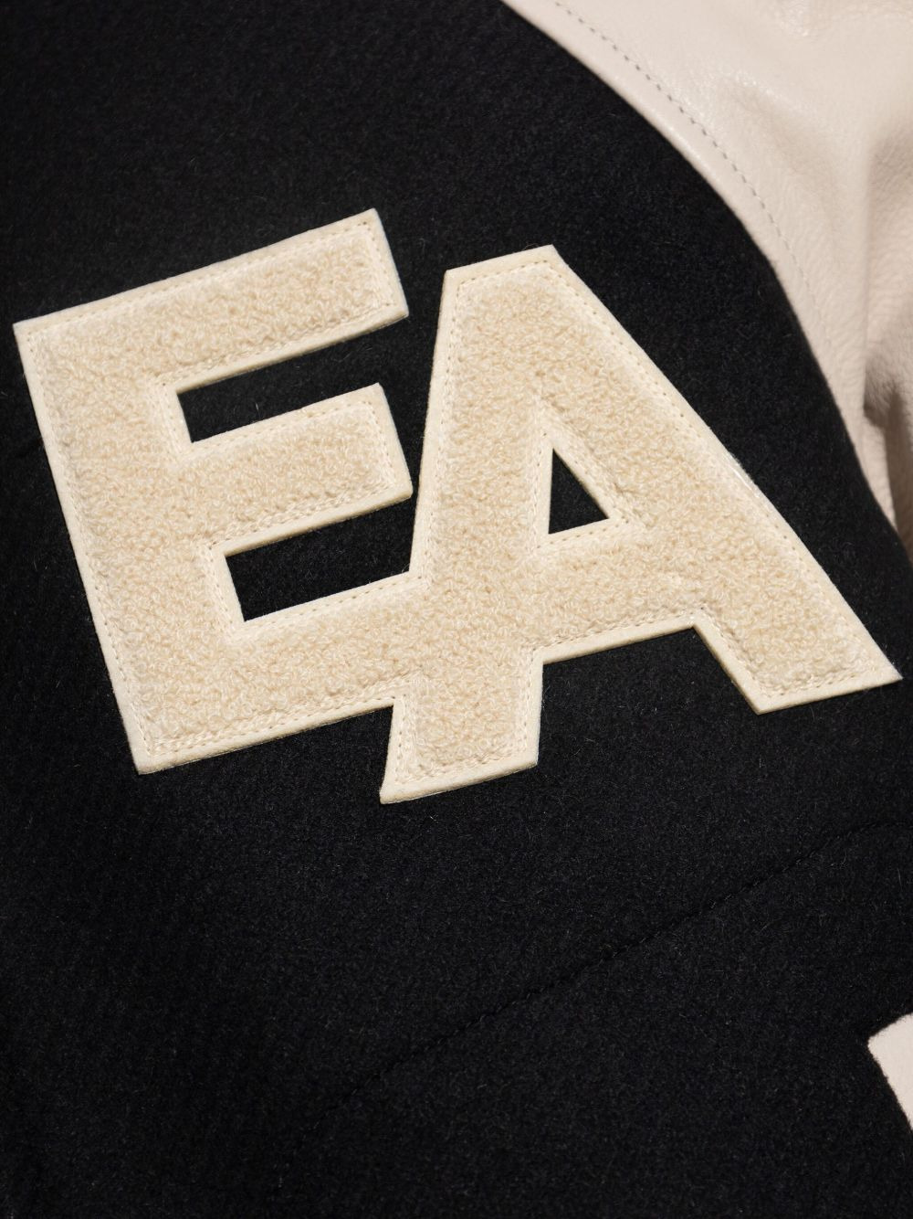 leather-sleeved varsity jacket - 5