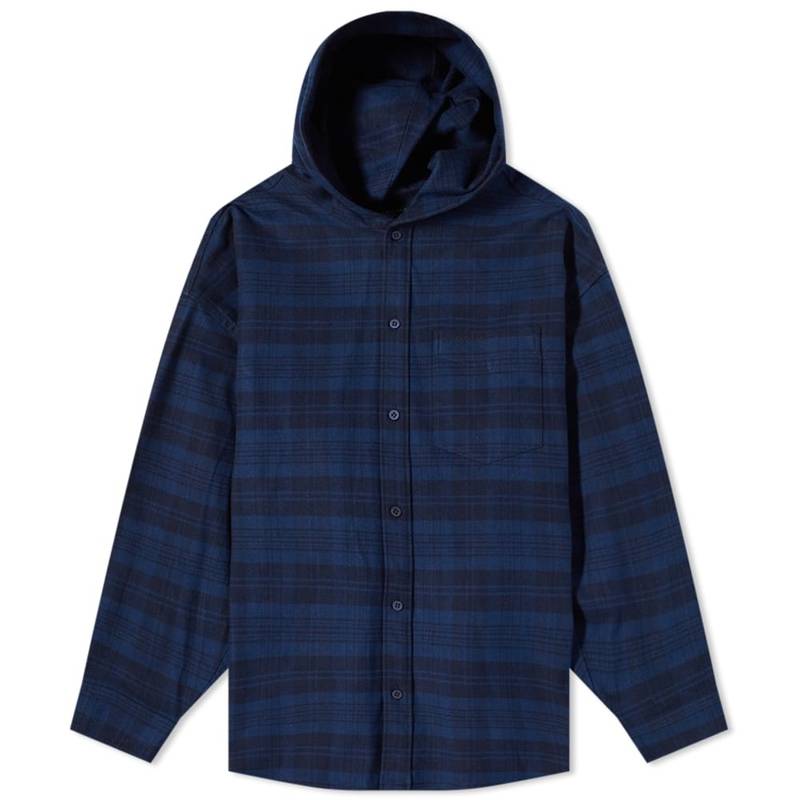 Balenciaga Hooded Check Overshirt 1