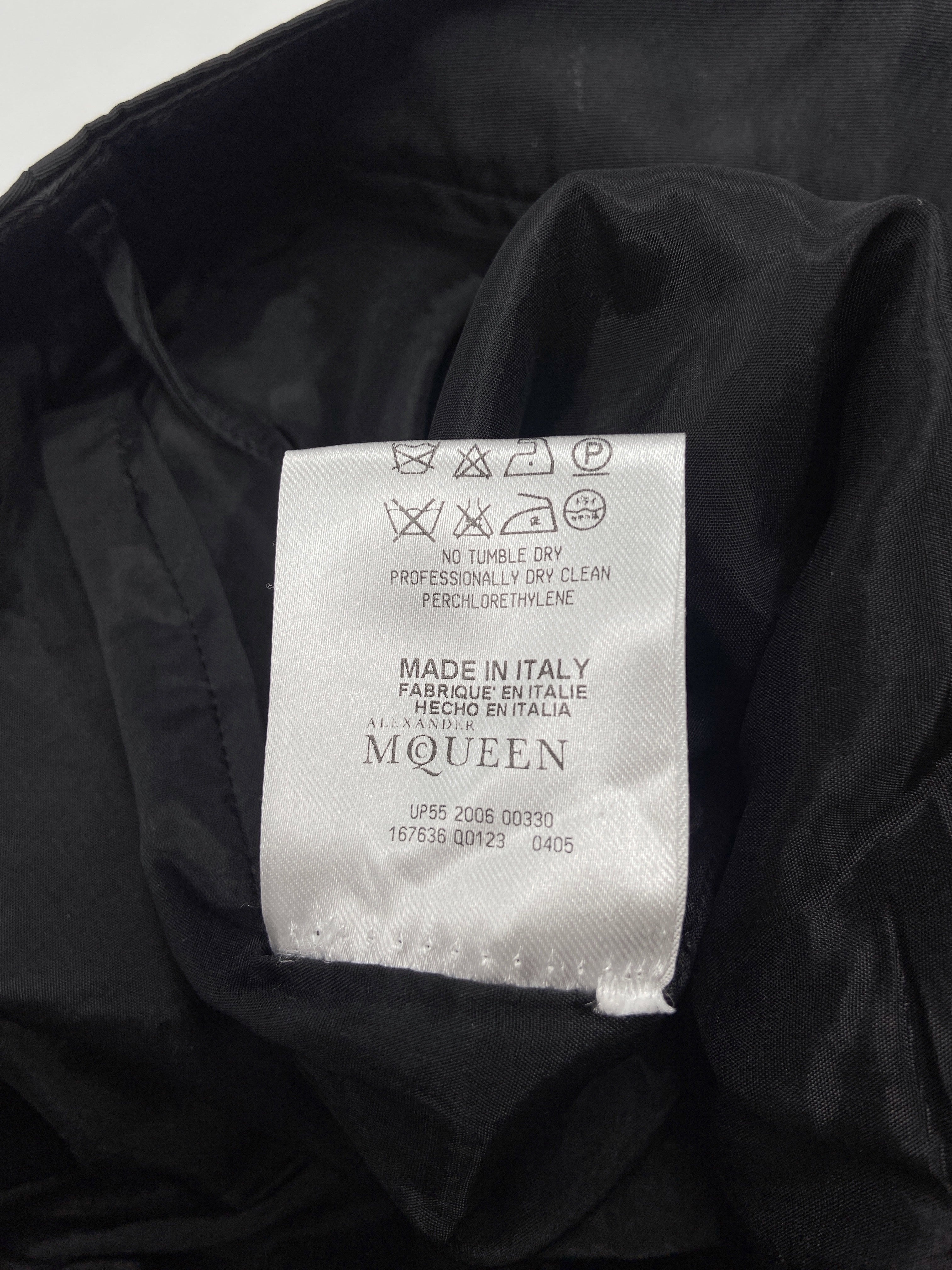 zOthers - Alexander Mcqueen Spring 2007 Runway Black Silk Bumster Pants 38 - 11