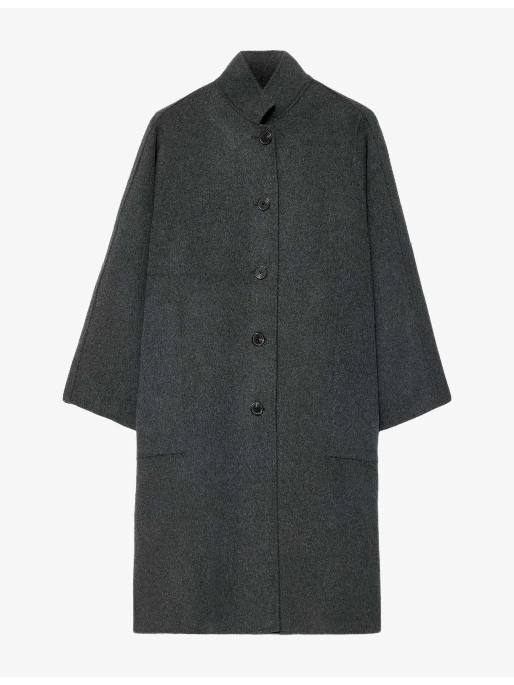 Effie Funnel-Neck Wool-Blend Coat - 1