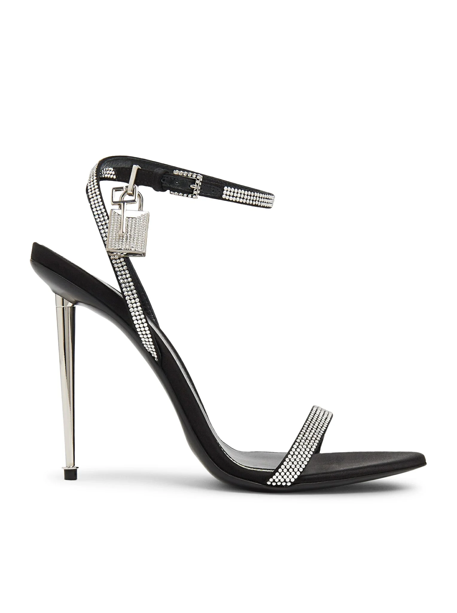 PADLOCK NAKED CRYSTAL SANDALS - 1