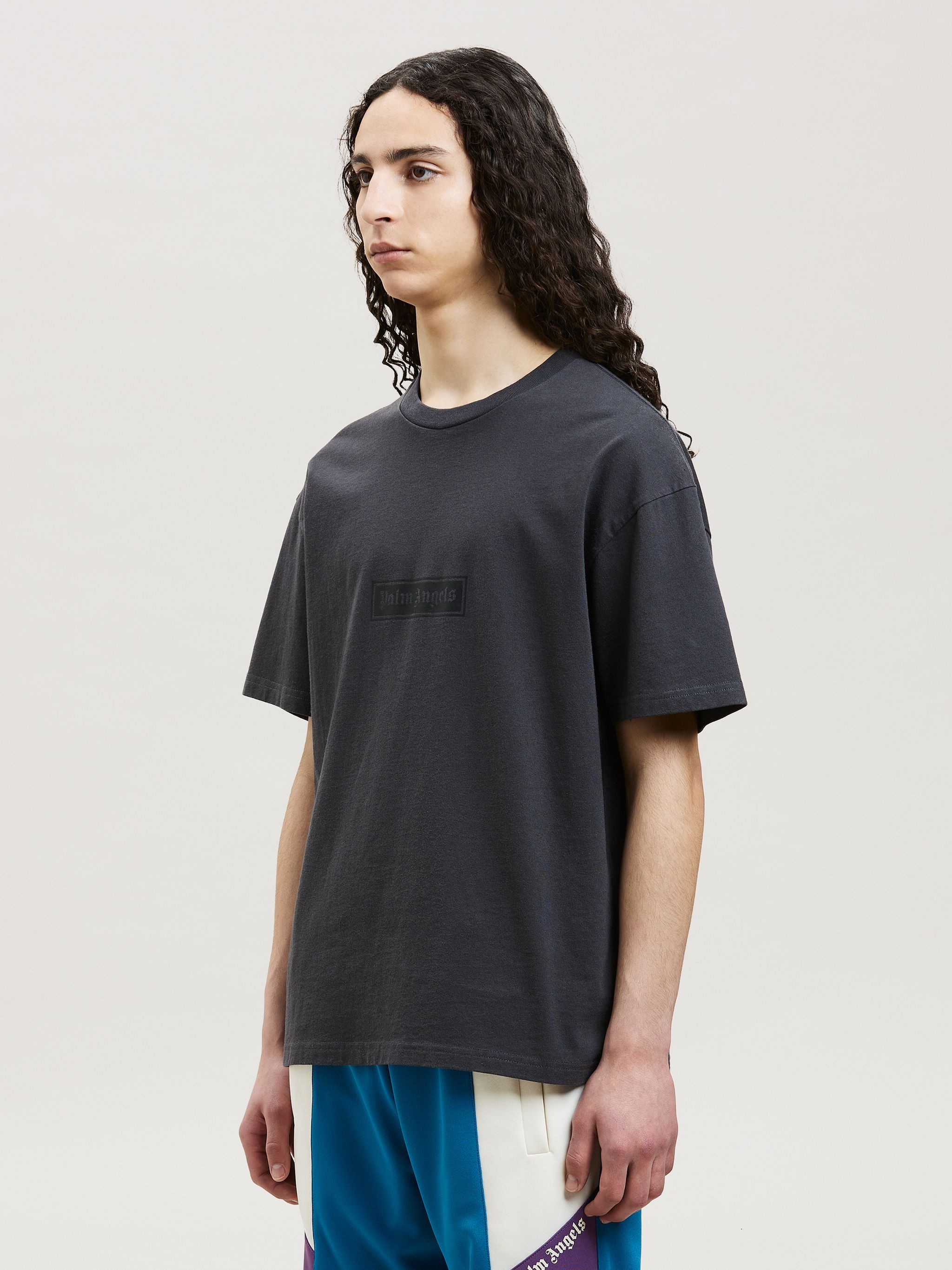 GARMENT DYE BOX LOGO TEE - 4