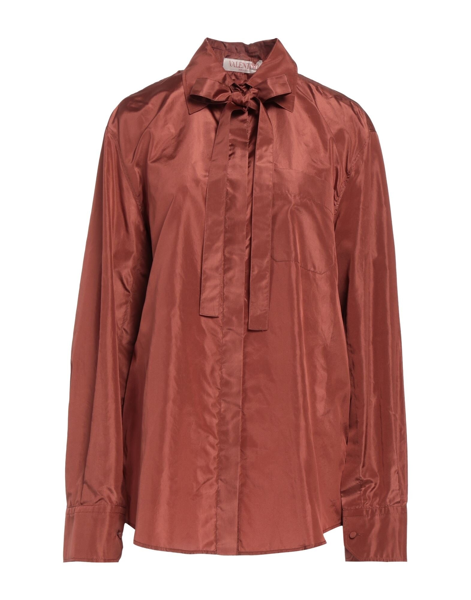 Rust Women's Silk Shirts & Blouses - 1