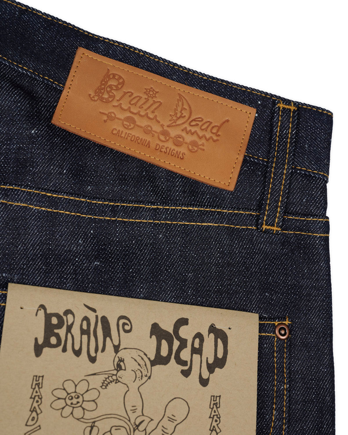 Type 00 14oz Selvedge Hemp Blend Denim - Indigo - 7