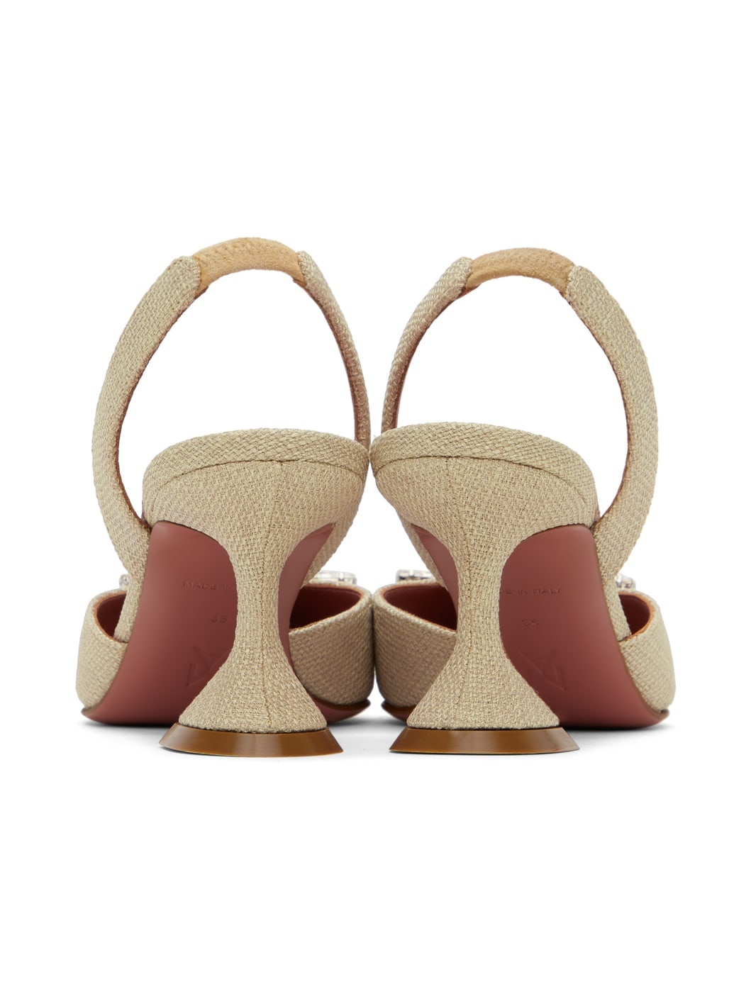 Beige Begum Sling 70 Heels - 2