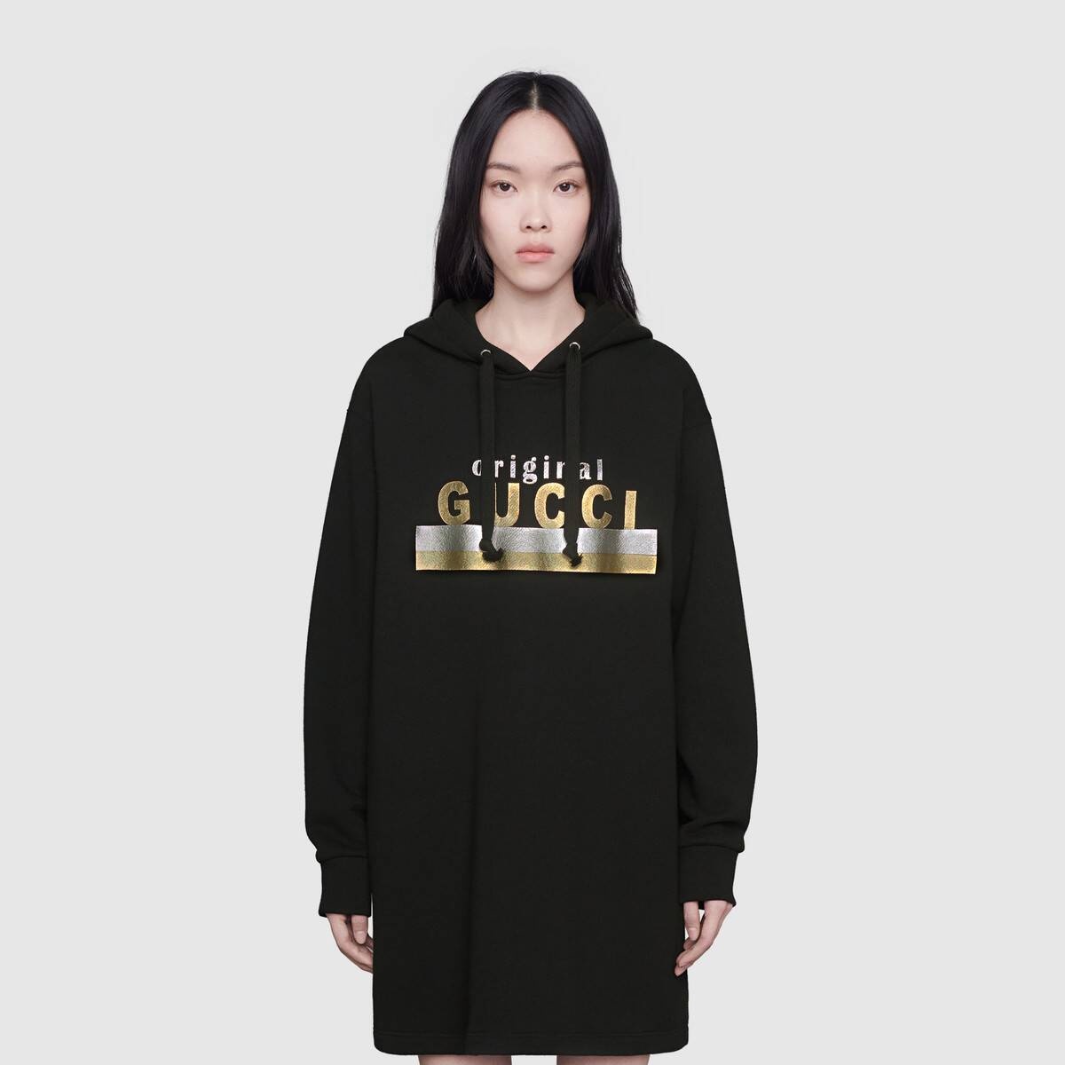 "Original Gucci" print hooded dress - 3