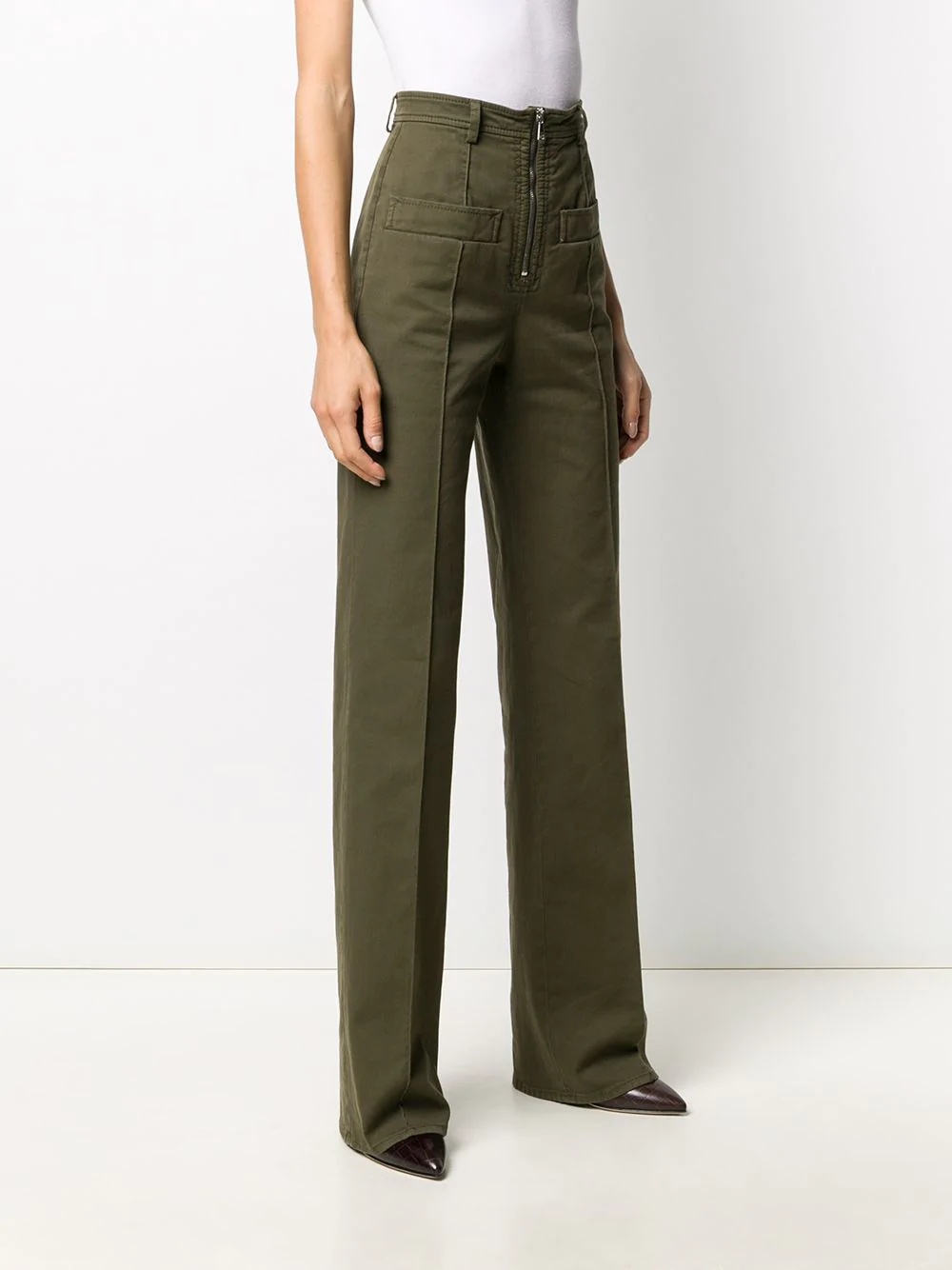 high waist flared trousers - 3