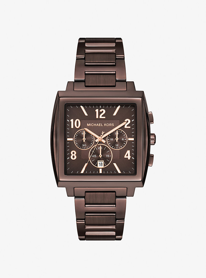 Oversized Rhys Brown-Tone Watch 1