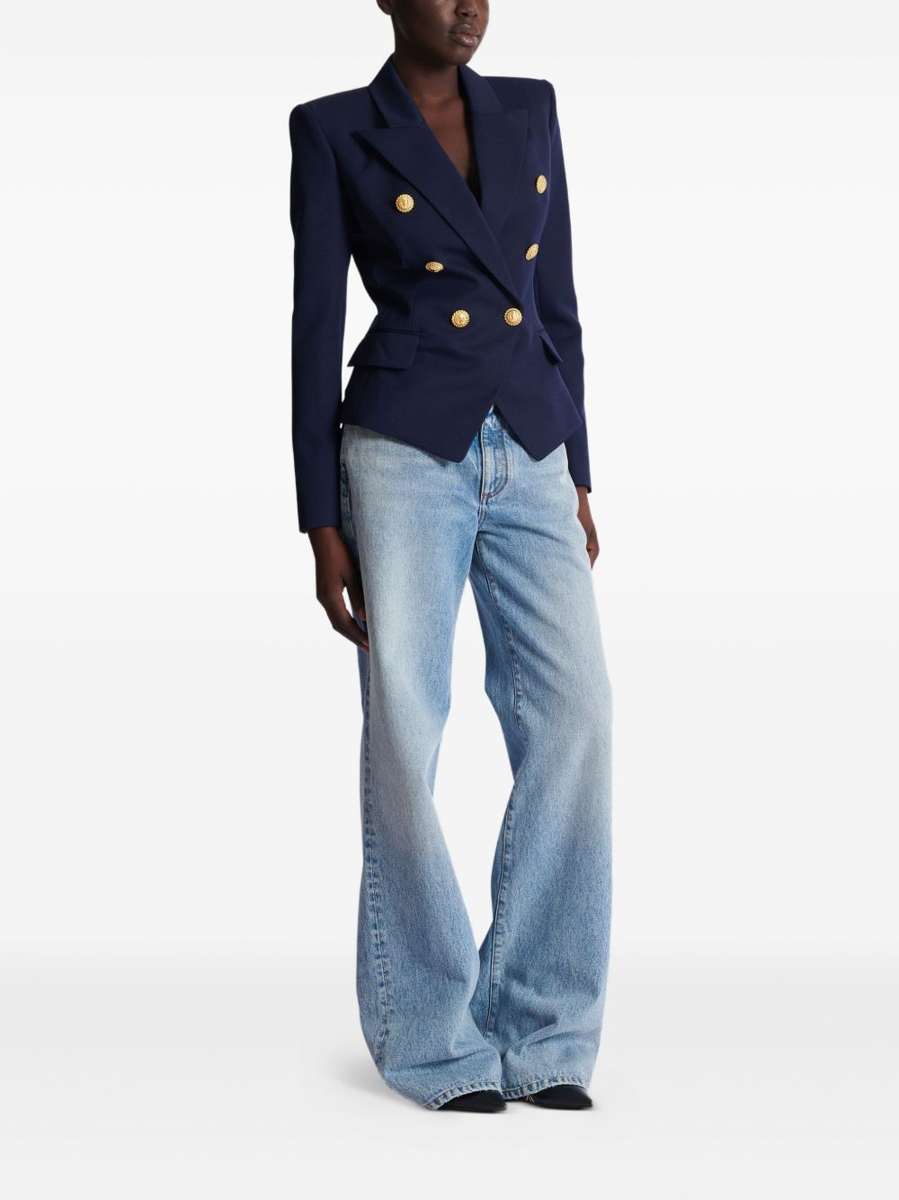 double-breasted wool jacket - 2