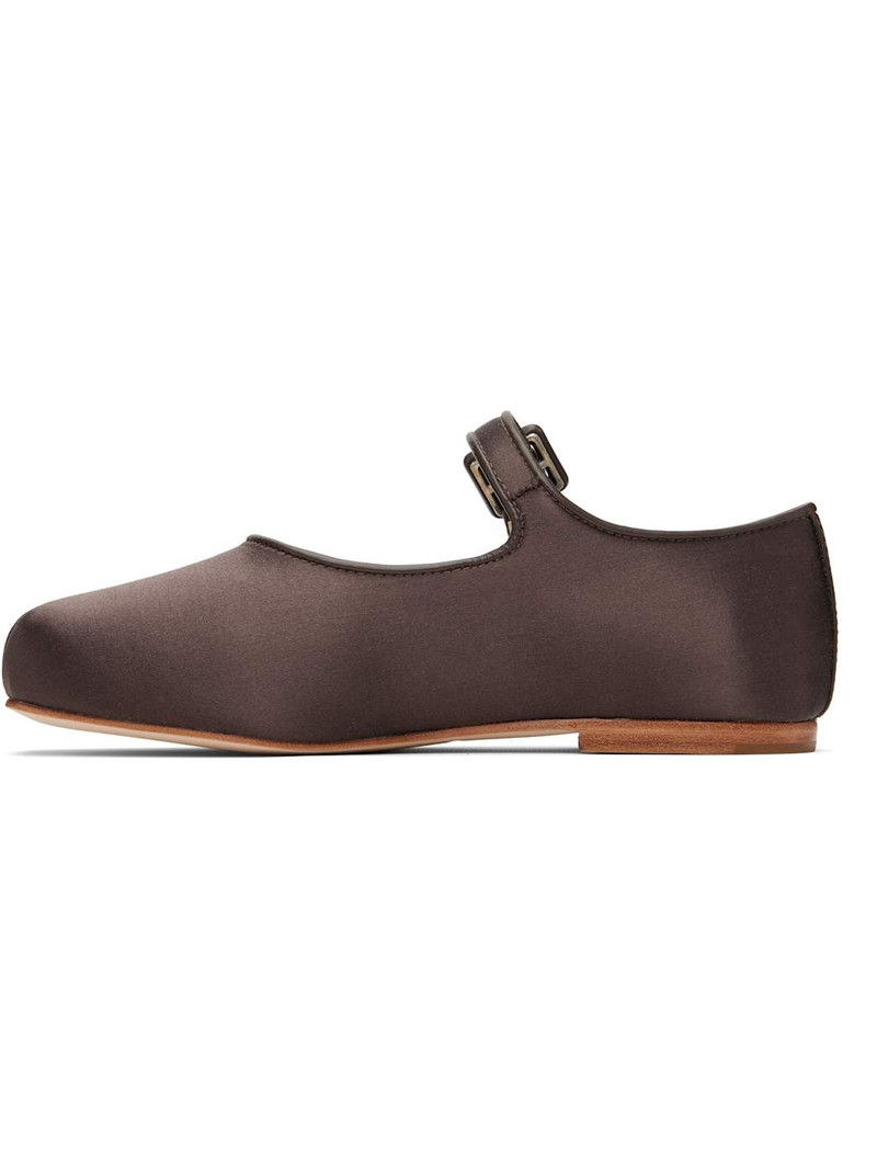 Brown Mary Jane Pointe Ballerina Flats 3