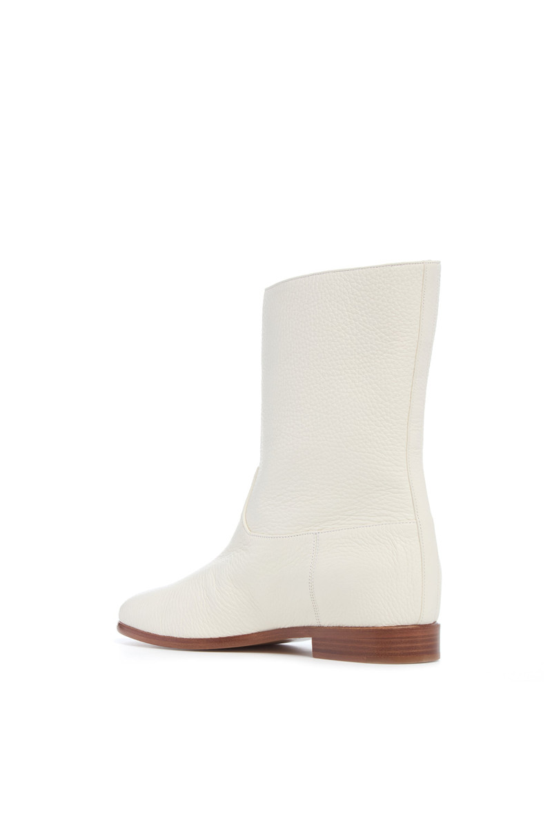 GABRIELA HEARST Tina Ankle Boot in Ivory Textured Leather outlook