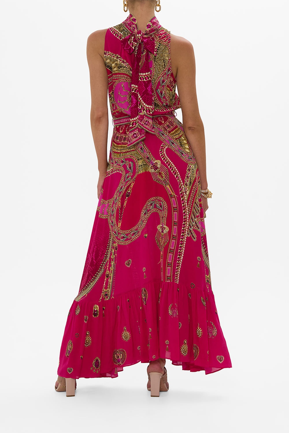 NECKTIE DRESS WITH ELASTICATED WAIST - 3